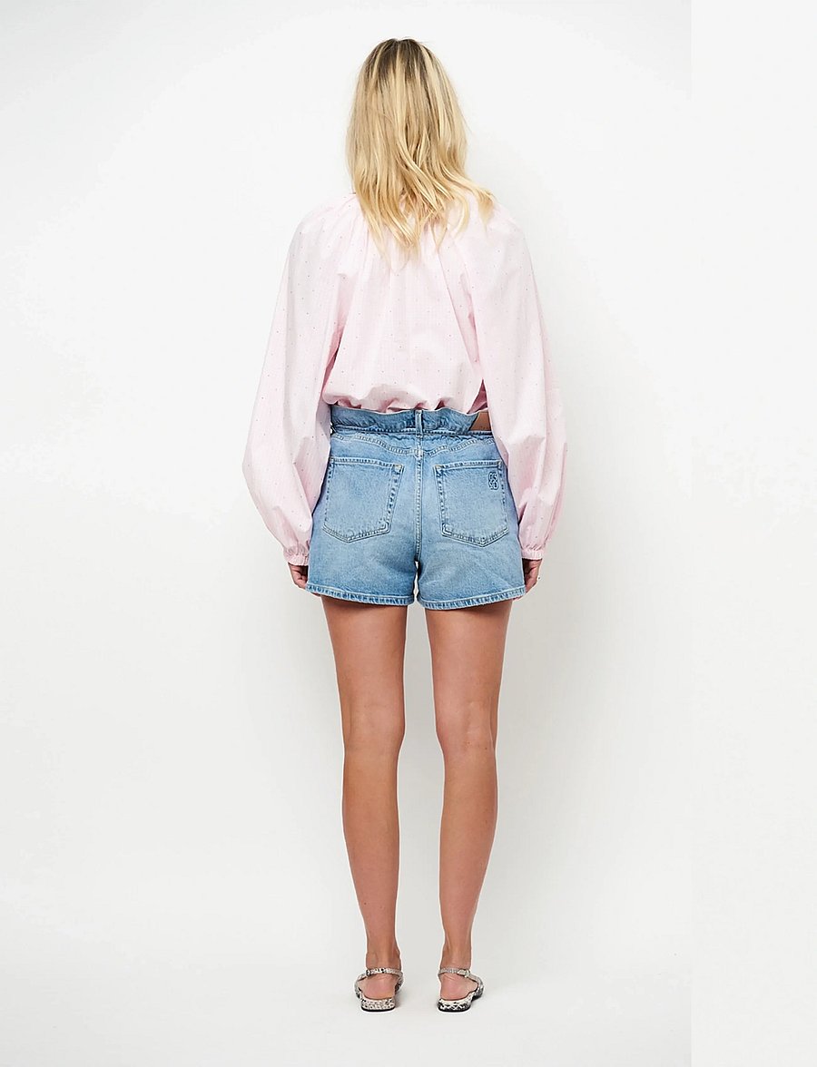 Dante6 - Dante6-Drift belted denim shorts - lühikesed teksapüksid - light washed blue - 4