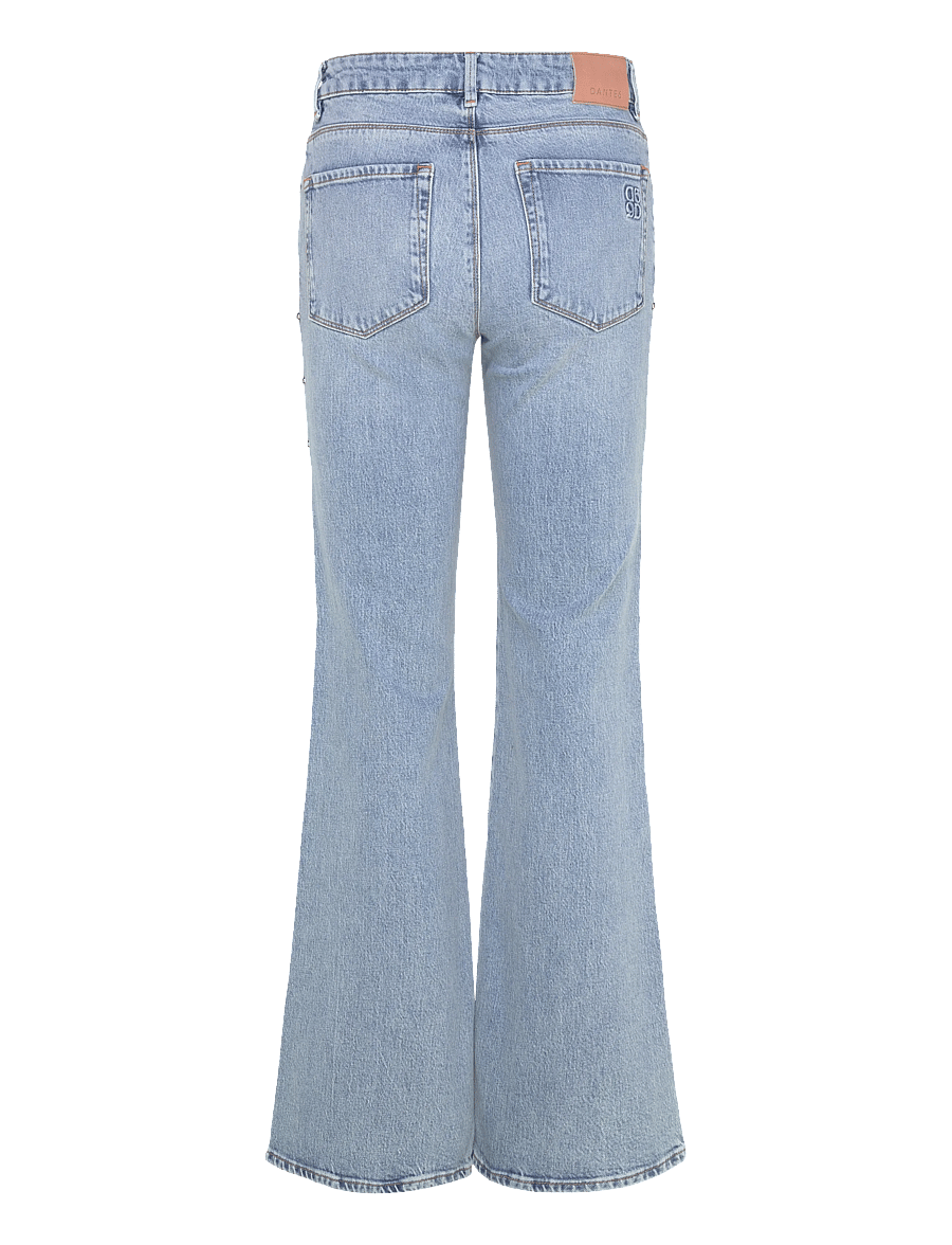 Dante6 - Dante6-Glam studded bootcut jeans - bootcut gallabuxur - light washed blue - 2