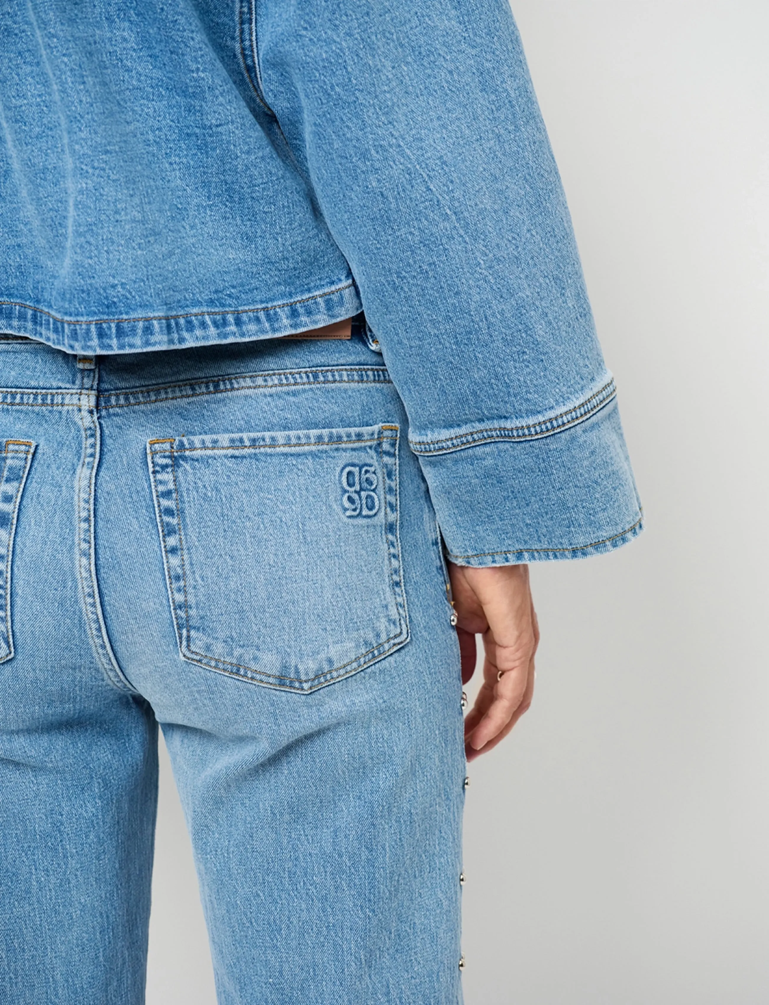 Dante6 - Dante6-Glam studded bootcut jeans - bootcut jeans - light washed blue - 3