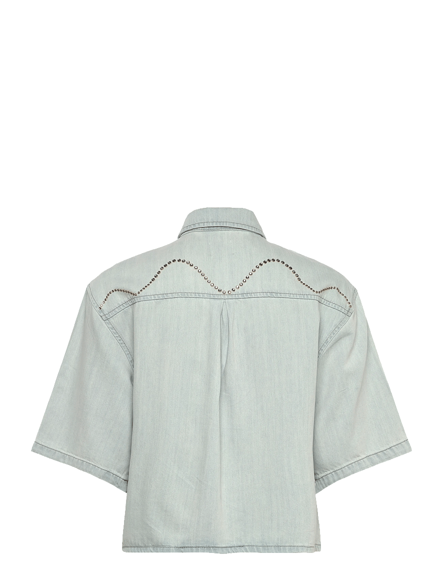 Dante6 - Dante6-Zofia embellished denim shirt - jeanshemden - light washed blue - 2