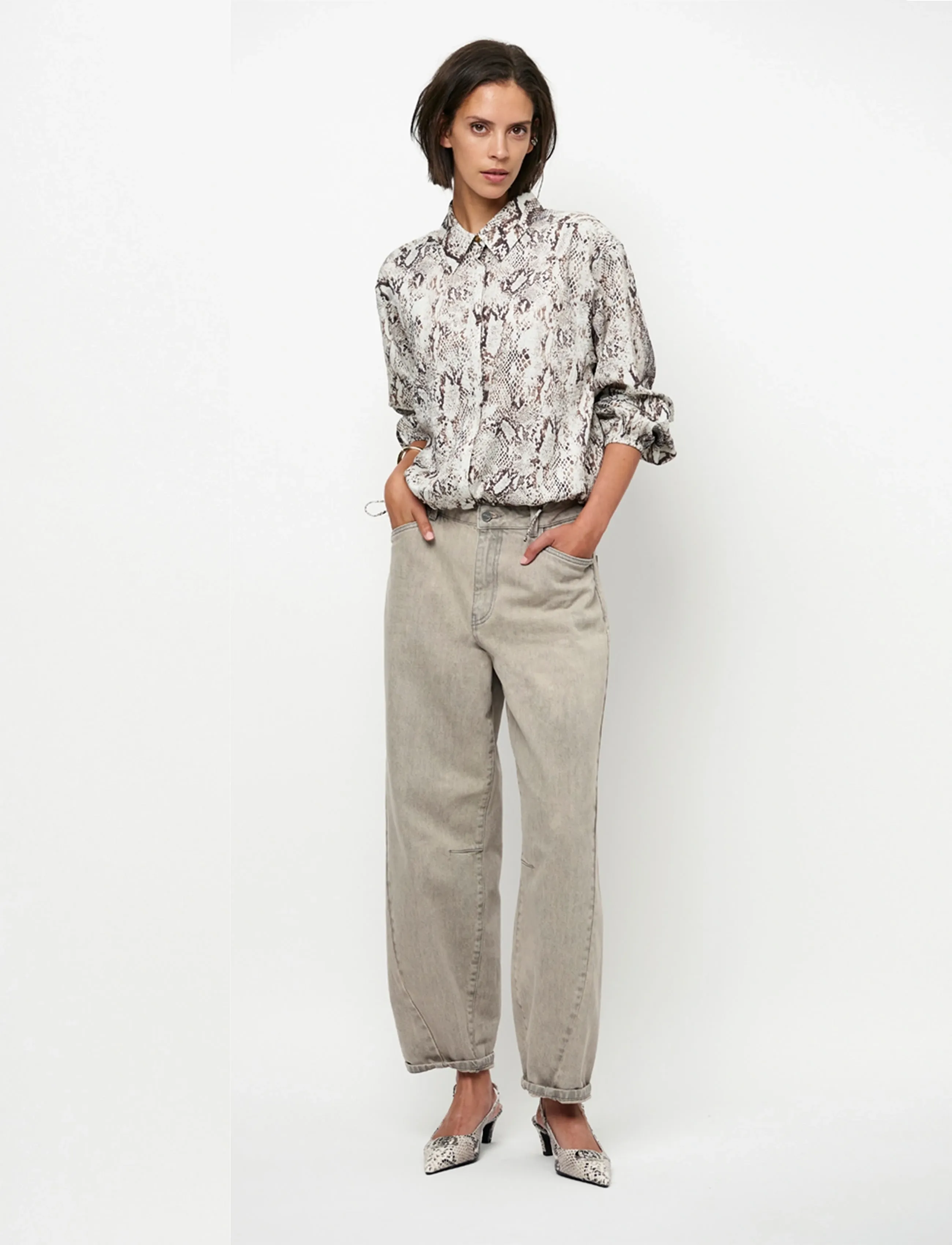 Dante6 Dante6-Gwynn snake printed shirt - Bluser - MULTICOLOUR / grey