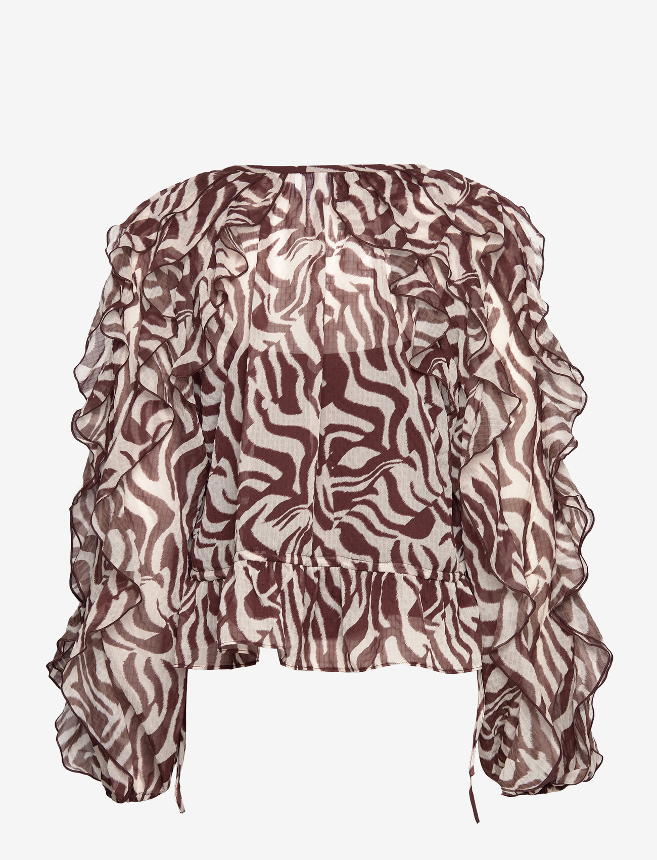 Dante6 - Dante6-Zaliyah boho chiffon printed top - langærmede bluser - multicolour - 2