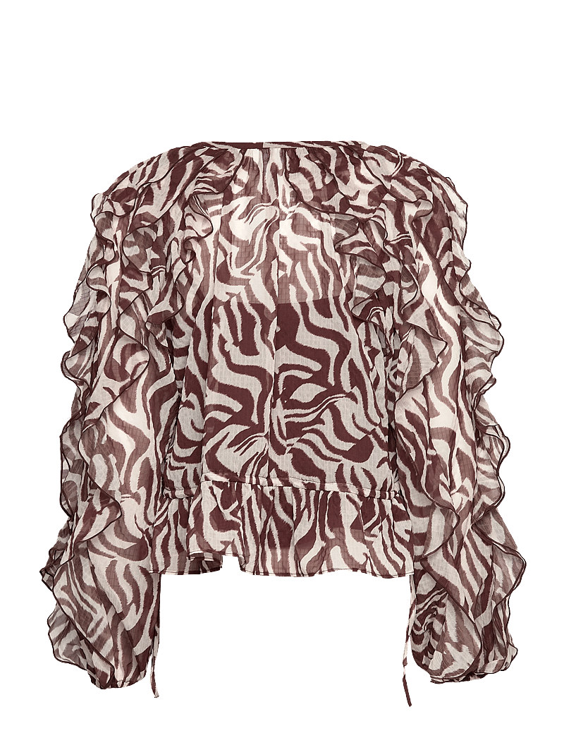 Dante6 - Dante6-Zaliyah boho chiffon printed top - langærmede bluser - multicolour - 2