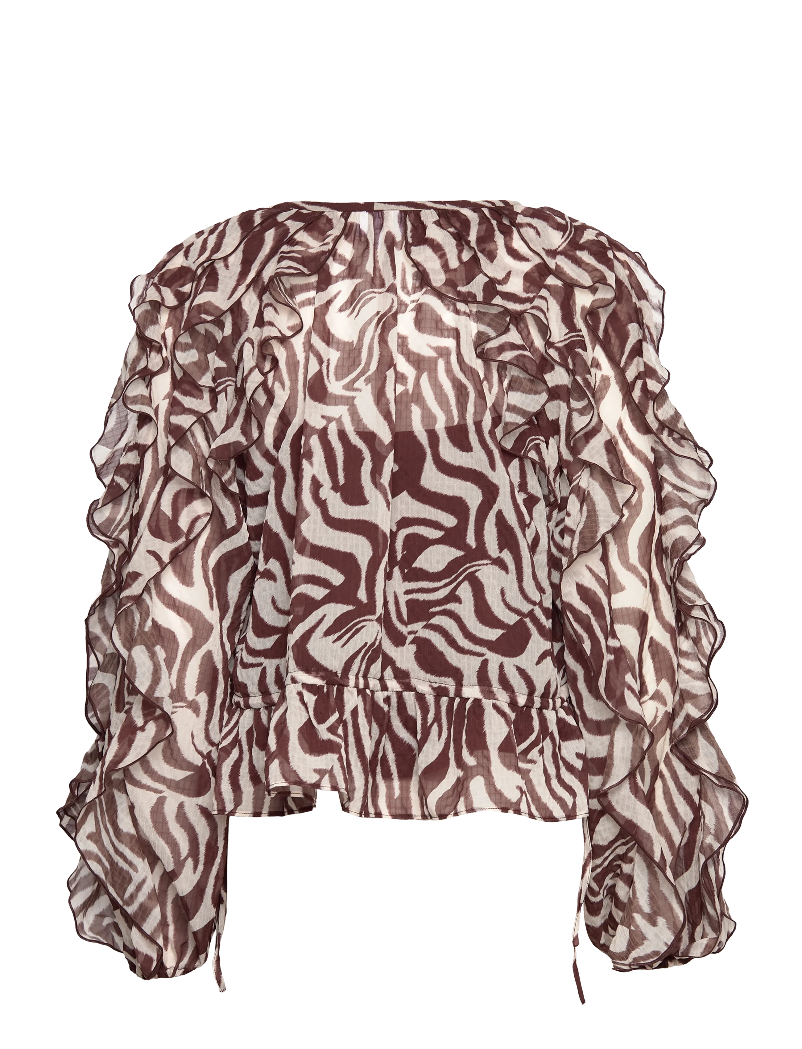 Dante6 - Dante6-Zaliyah boho chiffon printed top - pikkade varrukatega pluusid - multicolour - 2