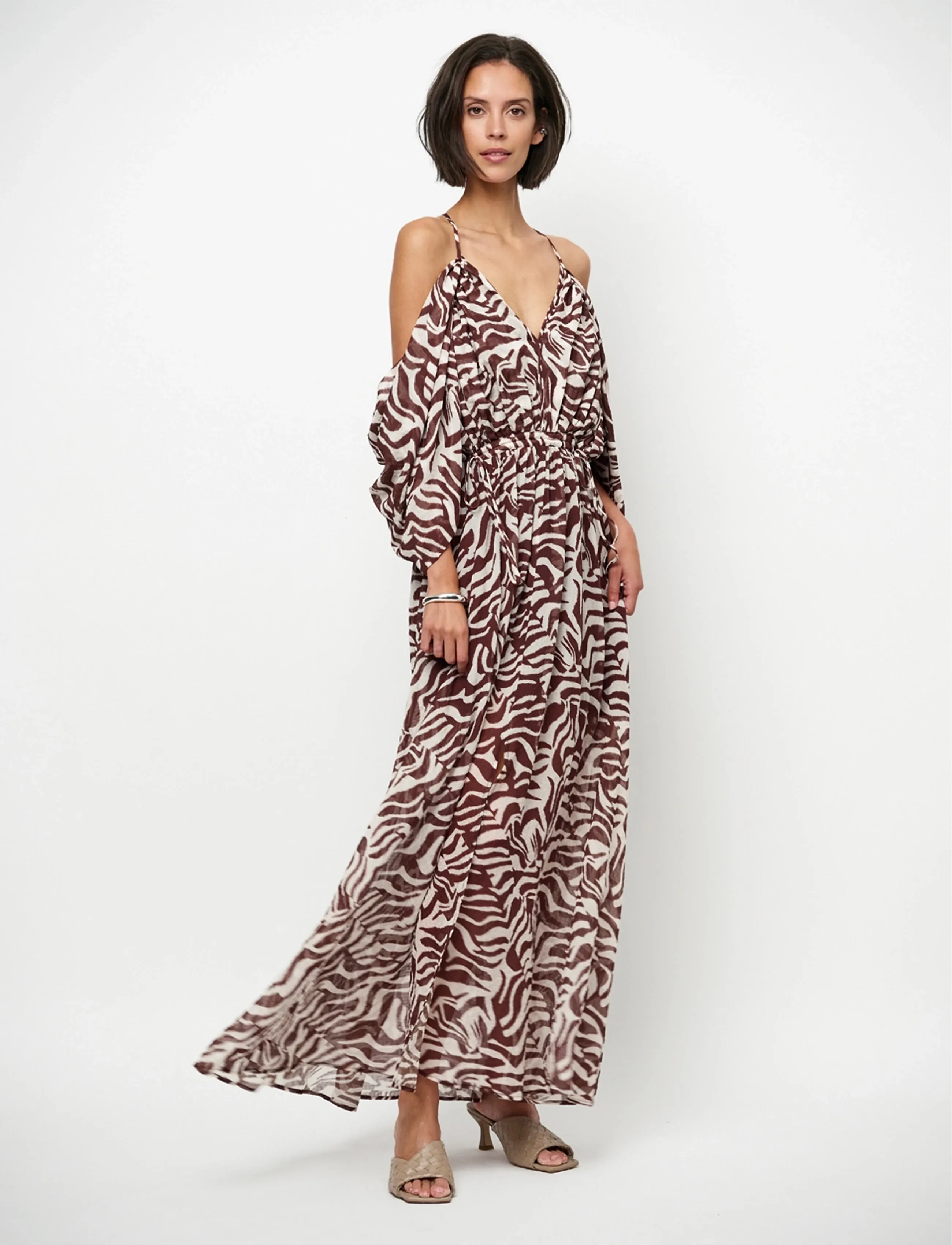 Dante6 Dante6-Rosafiere printed maxi dress - Kleider - MULTICOLOUR / brown