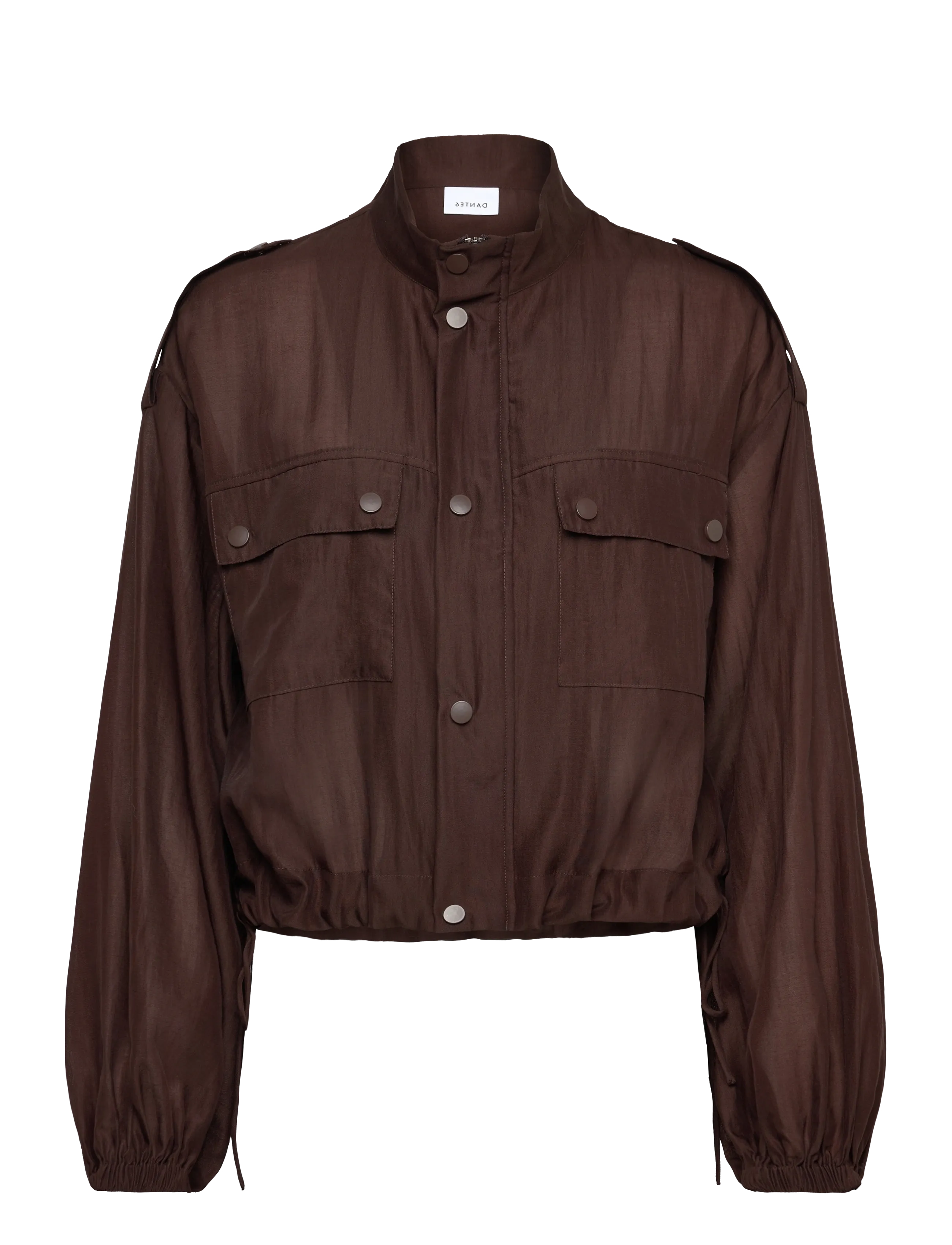 Dante6 Dante6-Mindy sheer cropped jacket - Nyheter - CHOCOLATE BROWN / brown