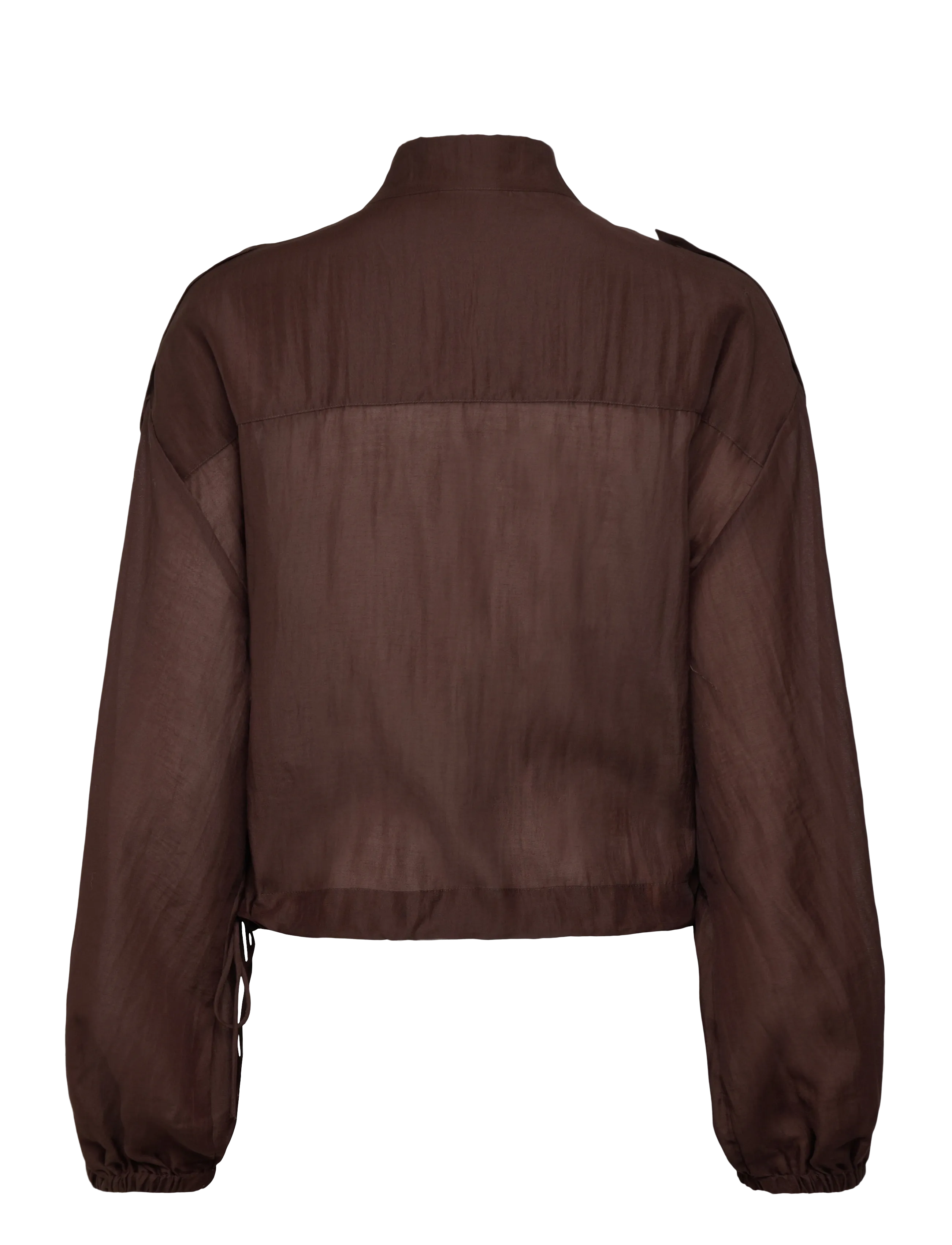Dante6 - Dante6-Mindy sheer cropped jacket - lentejassen - chocolate brown - 2