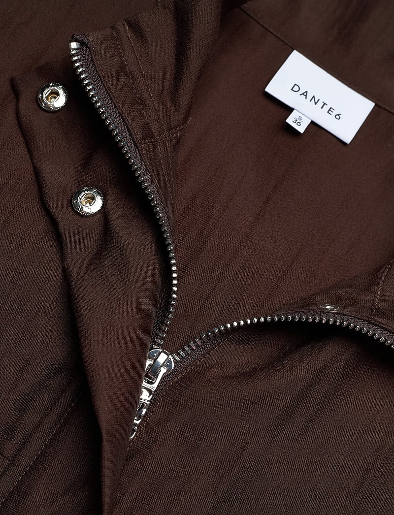Dante6 - Dante6-Mindy sheer cropped jacket - spring jackets - chocolate brown - 4