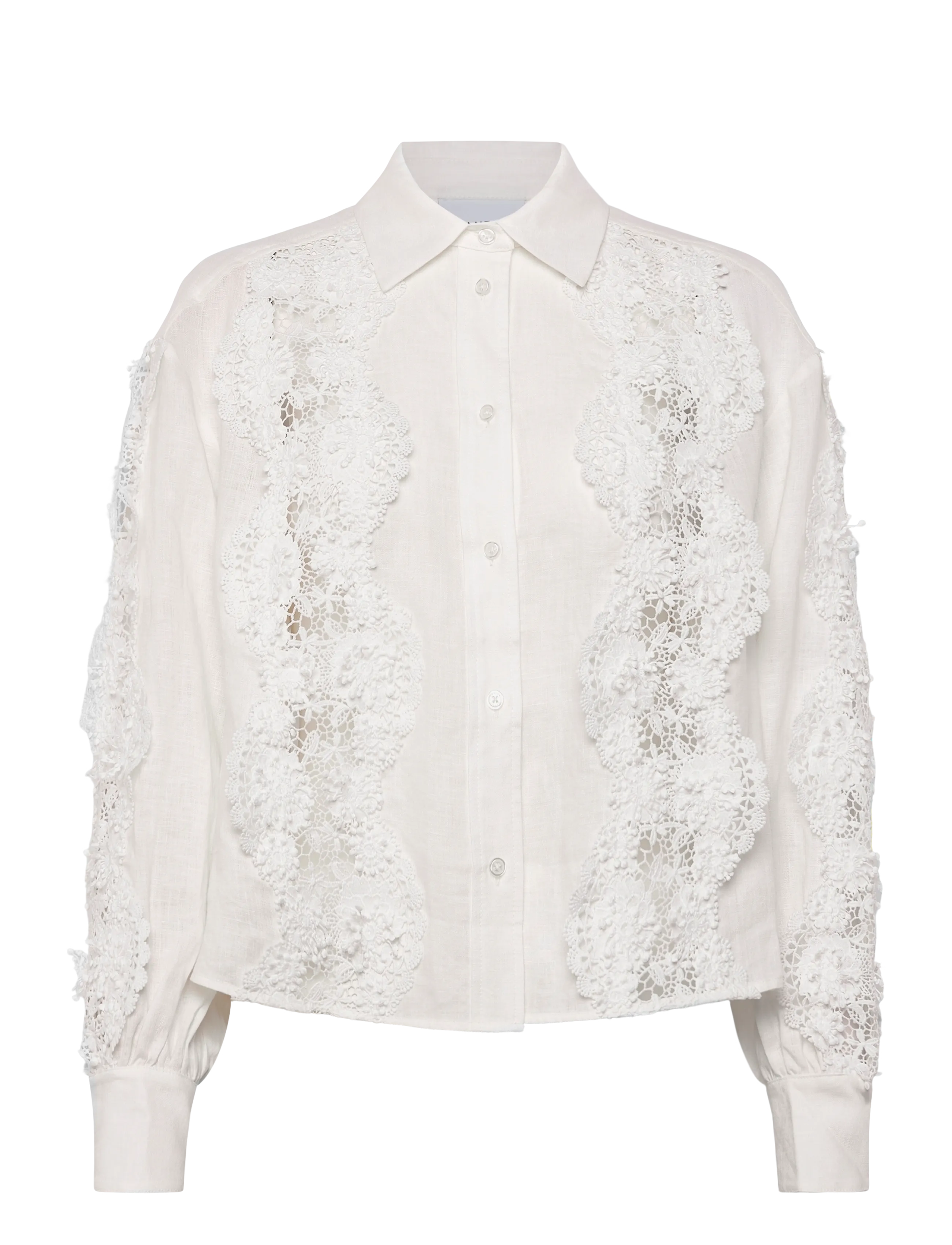 Dante6 Dante6-Amandyne lace detail shirt - Tøj - MILK WHITE / white