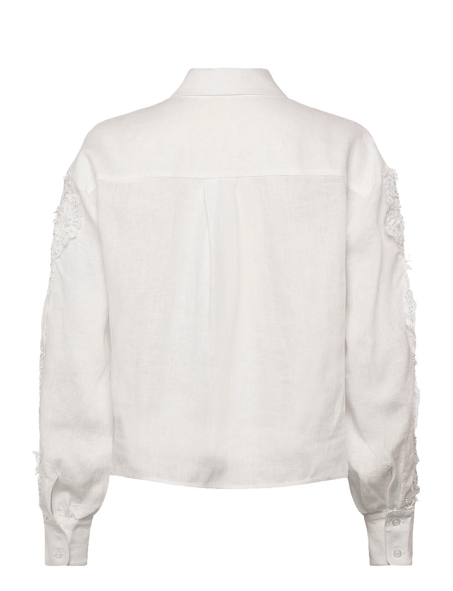 Dante6 - Dante6-Amandyne lace detail shirt - leinenhemden - milk white - 2