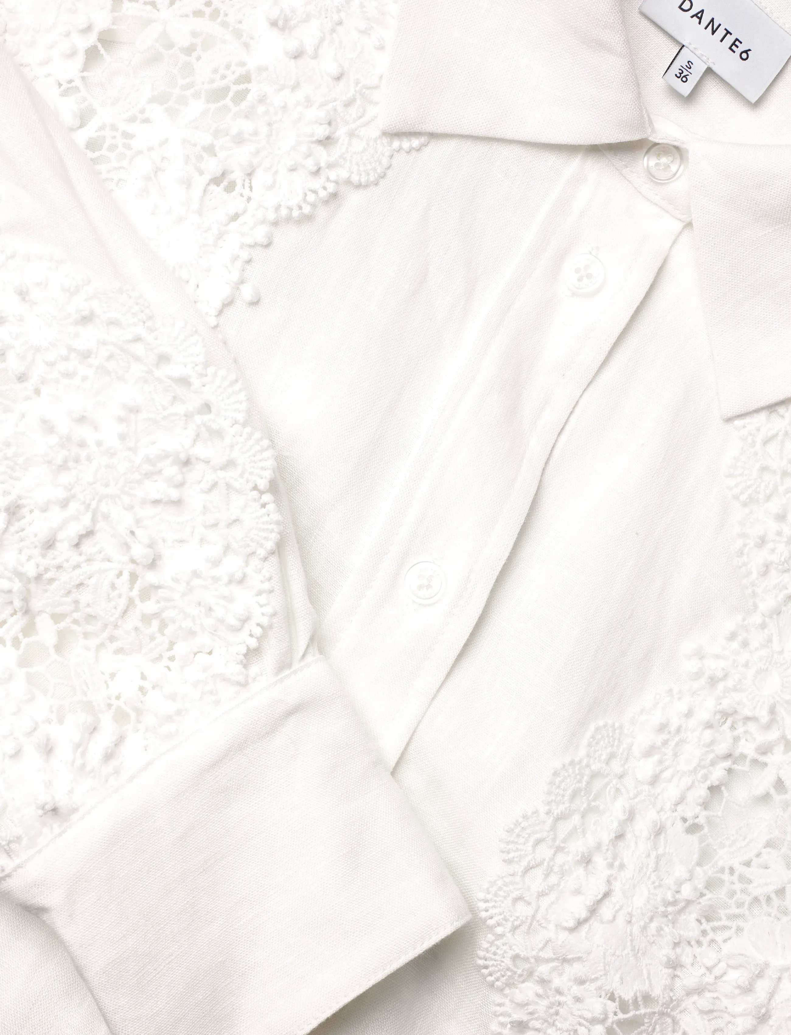 Dante6 - Dante6-Amandyne lace detail shirt - leinenhemden - milk white - 5