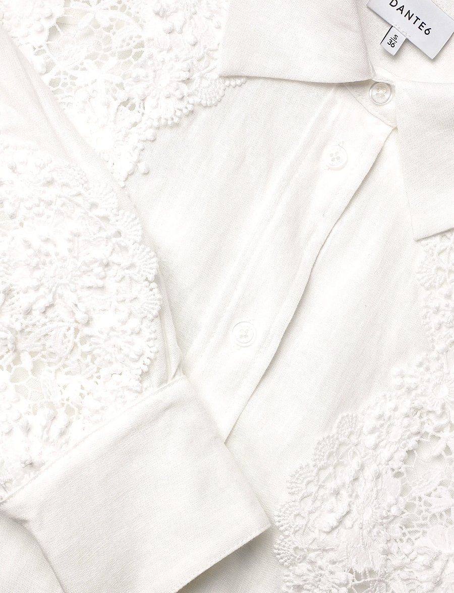 Dante6 - Dante6-Amandyne lace detail shirt - leinenhemden - milk white - 5