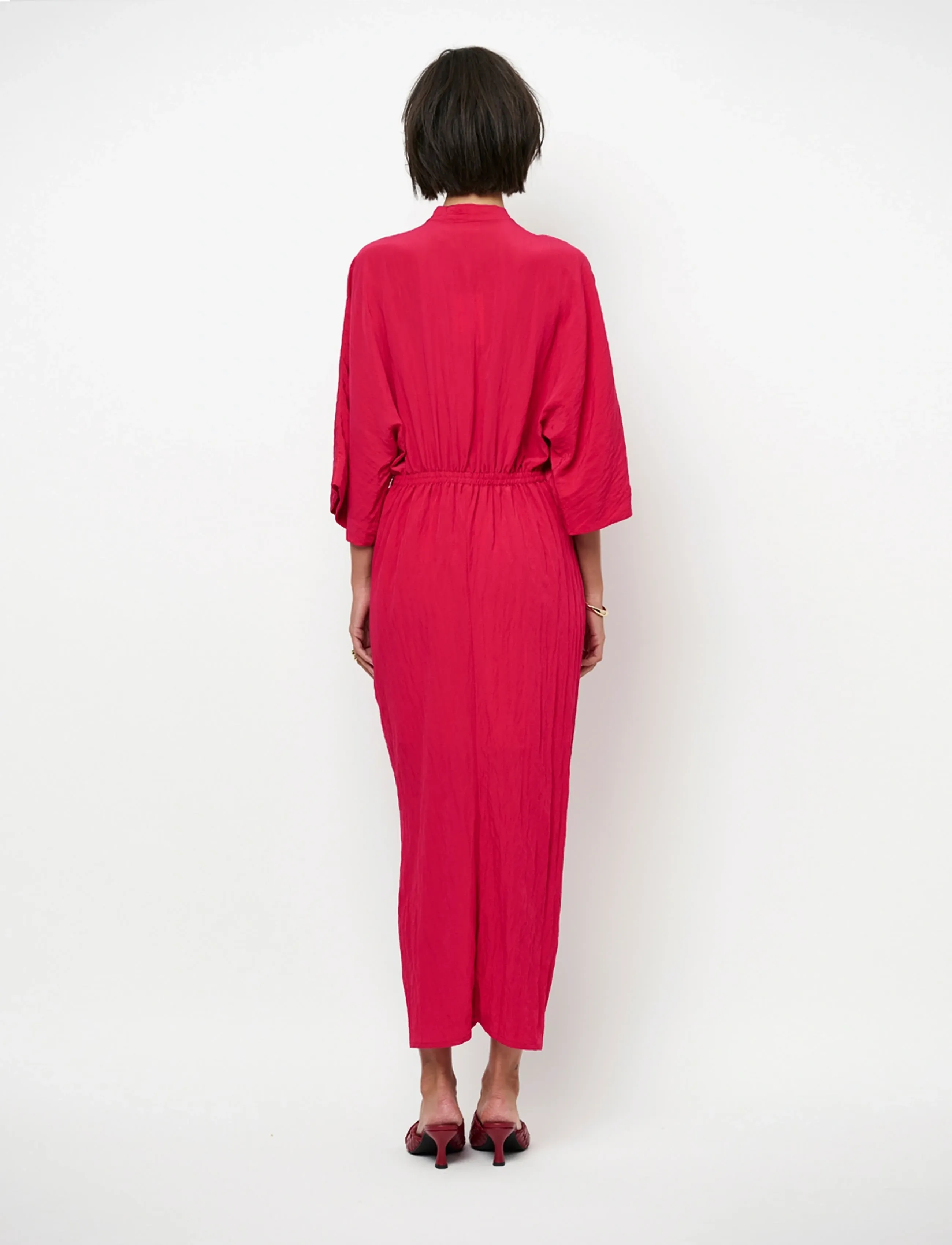 Dante6 - Dante6-Bradshaw pleated long dress - maxi kjoler - pomegranate red - 4