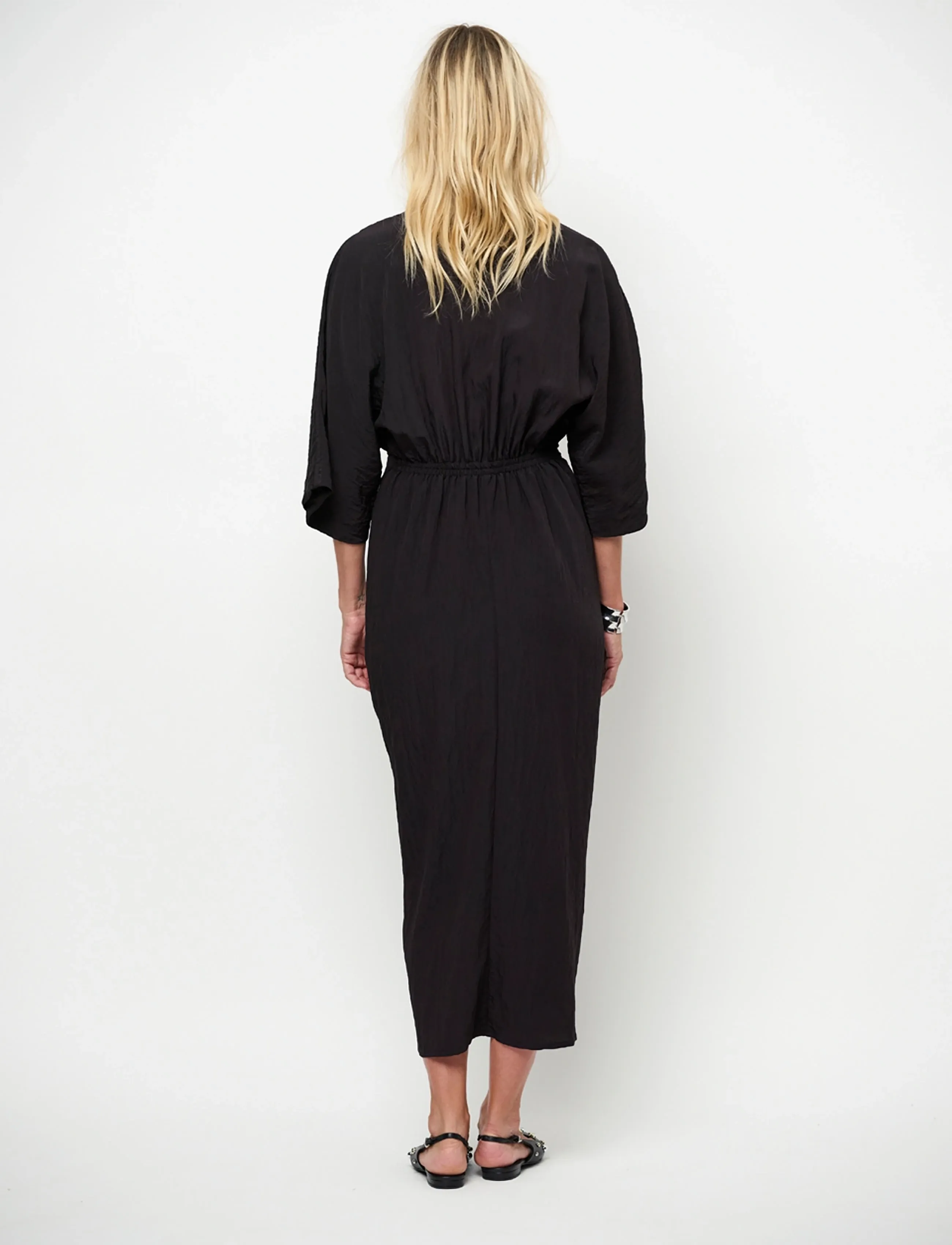 Dante6 - Dante6-Bradshaw pleated long dress - garas kleitas - raven - 4
