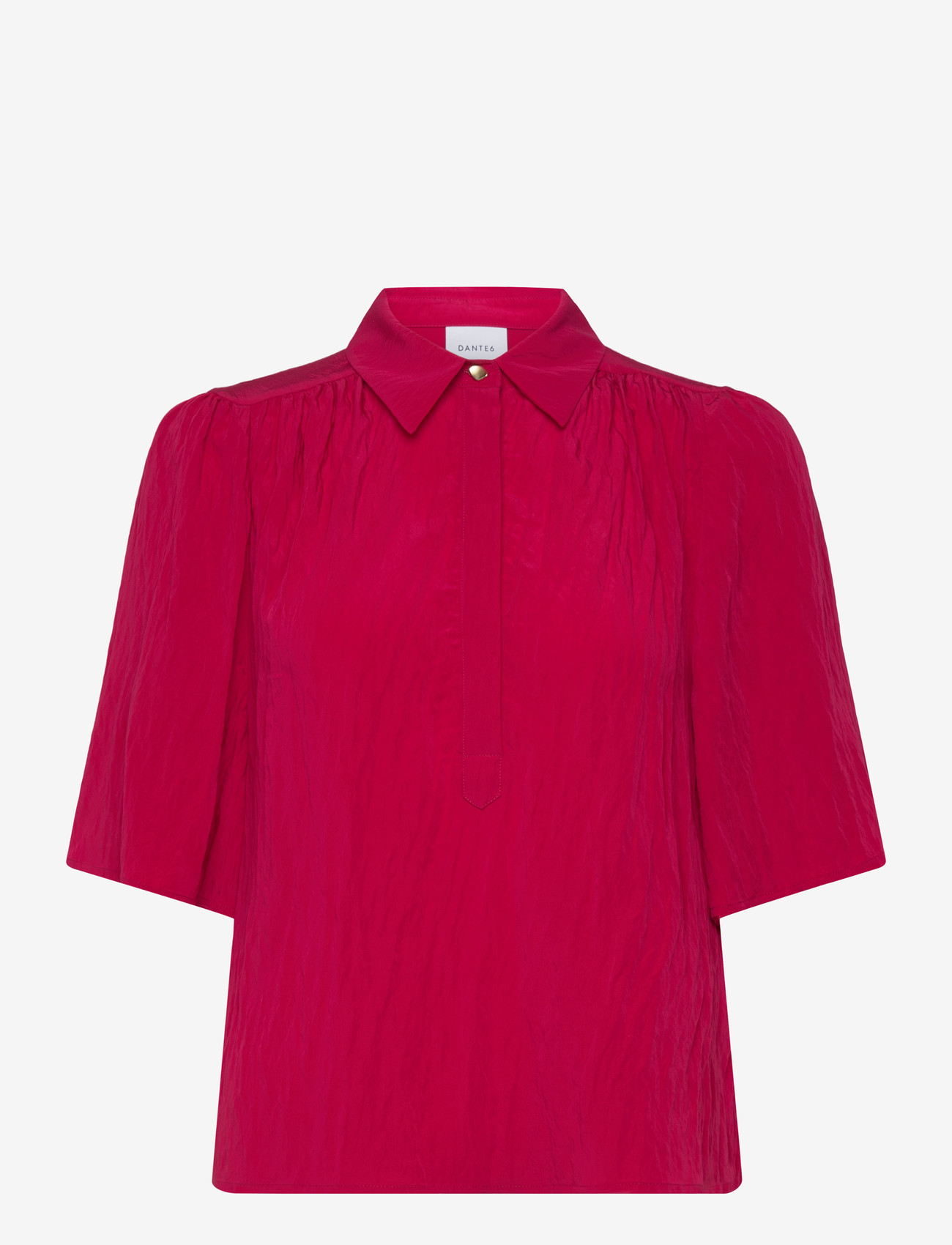 Dante6 - Dante6-Devi cropped wide blouse - crop tops - pomegranate red - 1