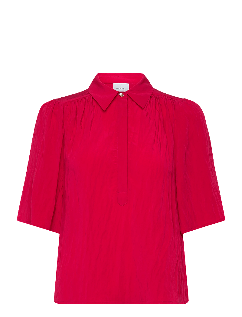 Dante6 - Dante6-Devi cropped wide blouse - crop tops - pomegranate red - 1
