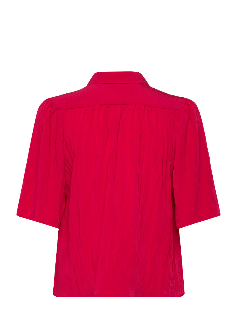 Dante6 - Dante6-Devi cropped wide blouse - crop tops - pomegranate red - 2