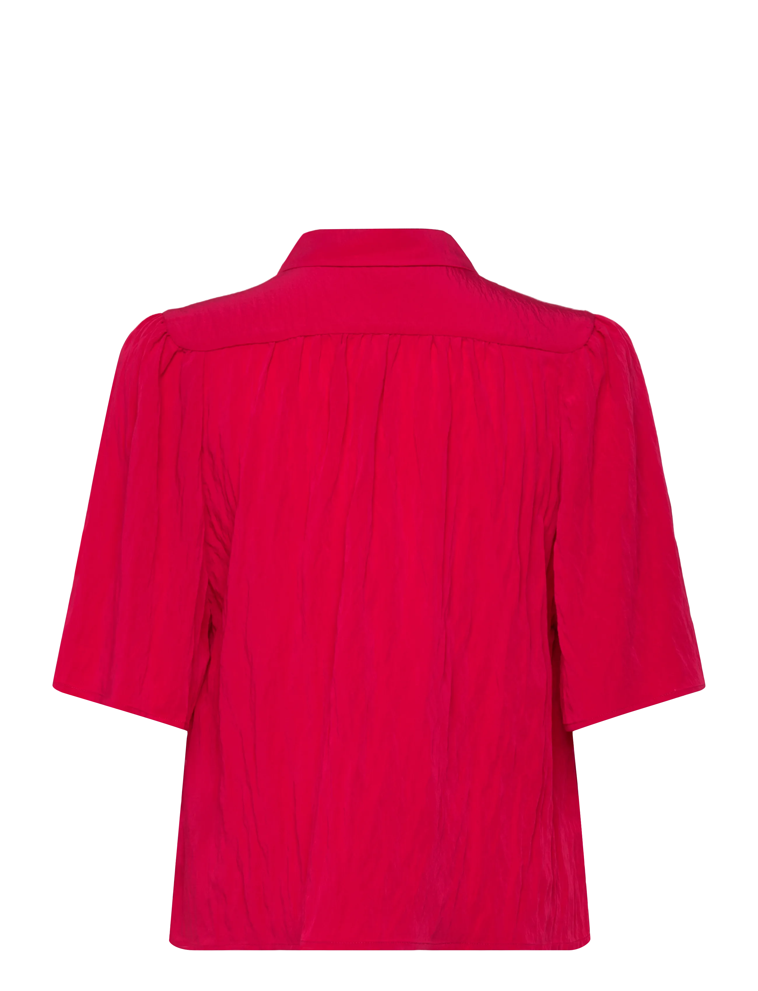 Dante6 - Dante6-Devi cropped wide blouse - crop tops - pomegranate red - 2