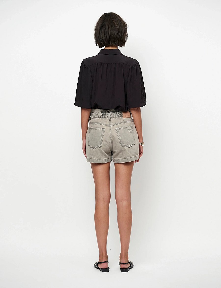 Dante6 - Dante6-Devi cropped wide blouse - crop tops - raven - 4
