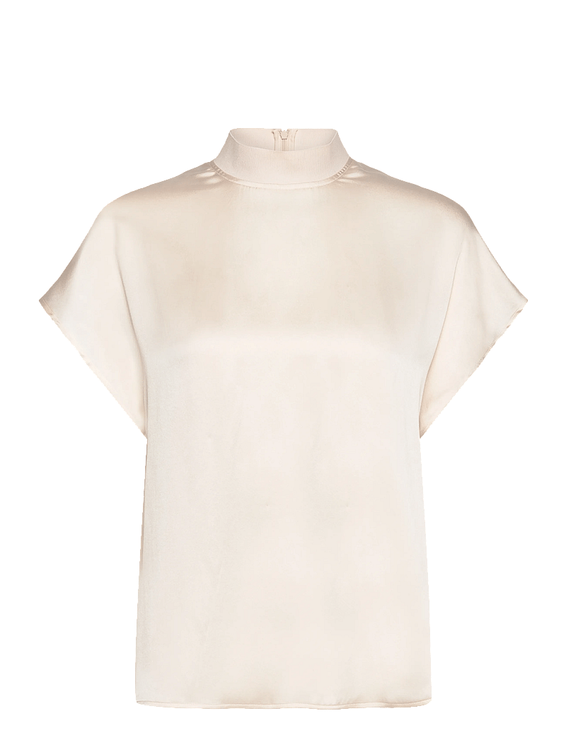 Dante6 - Dante6-Brisa silk mixed top - lühikeste varrukatega pluusid - butter cream - 1