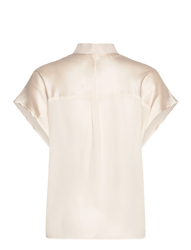 Dante6 - Dante6-Brisa silk mixed top - lühikeste varrukatega pluusid - butter cream - 2