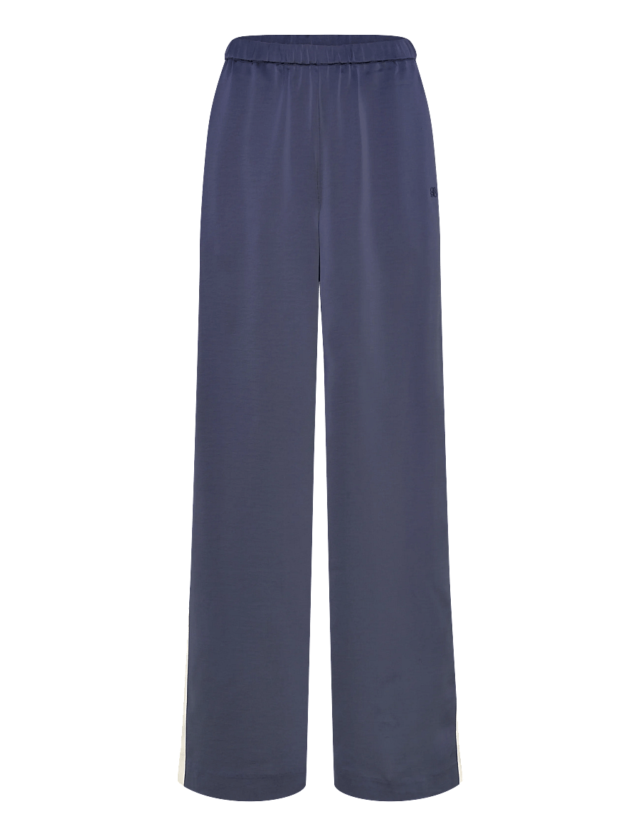 Dante6 - Dante6-Dare striped satin pants - bukser med brede ben - moonlit blue - 1