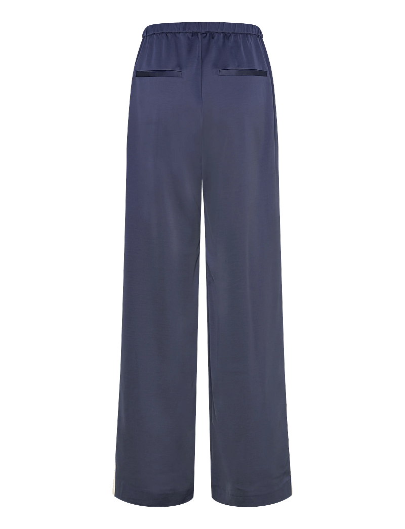 Dante6 - Dante6-Dare striped satin pants - bukser med brede ben - moonlit blue - 1