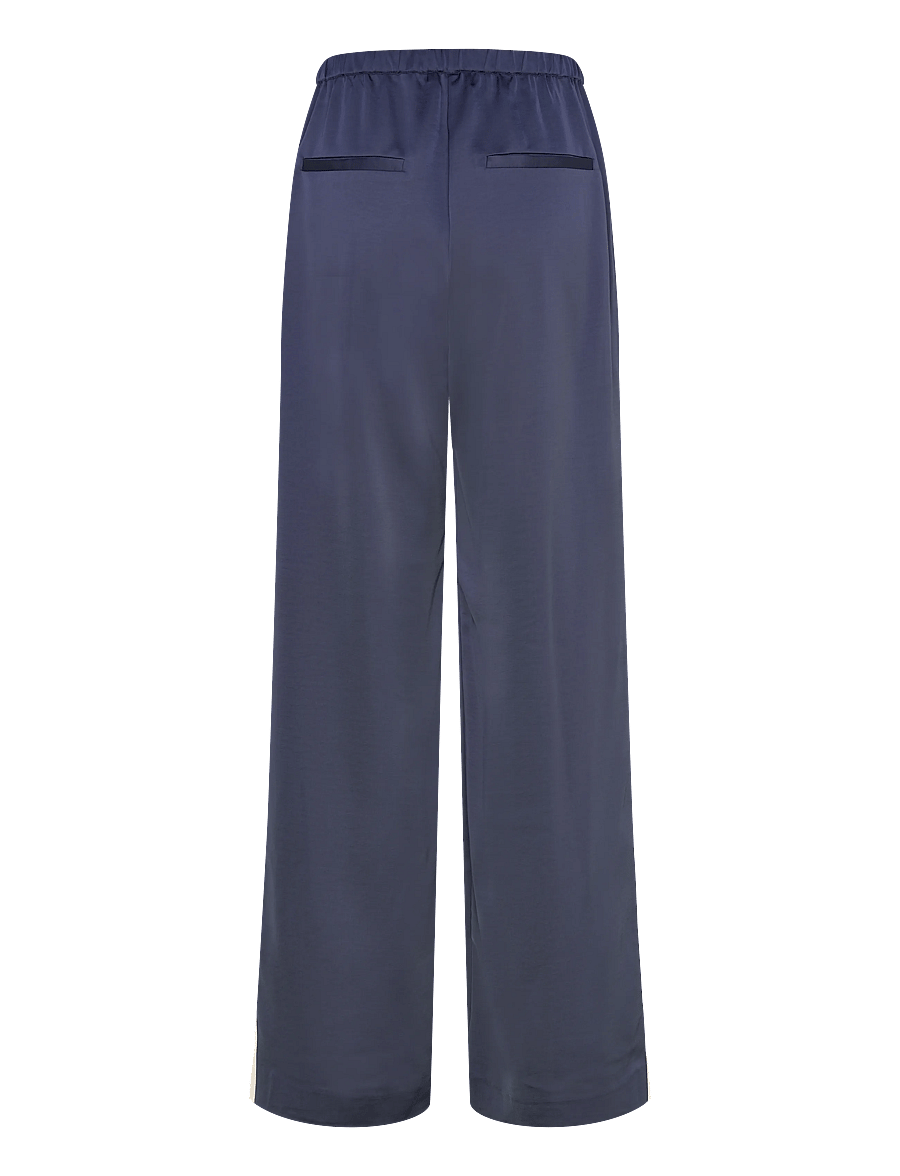 Dante6 - Dante6-Dare striped satin pants - bukser med brede ben - moonlit blue - 2