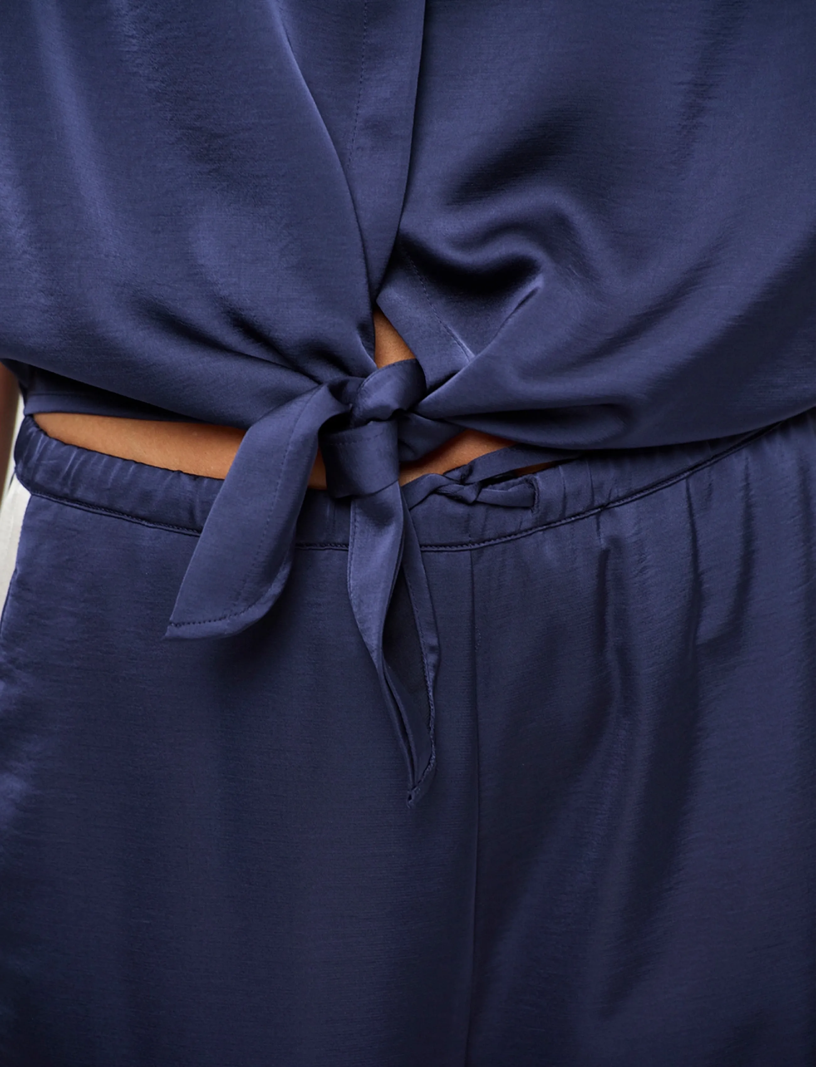 Dante6 - Dante6-Dare striped satin pants - bukser med brede ben - moonlit blue - 5