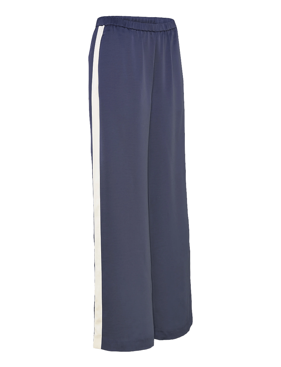Dante6 - Dante6-Dare striped satin pants - bukser med brede ben - moonlit blue - 3