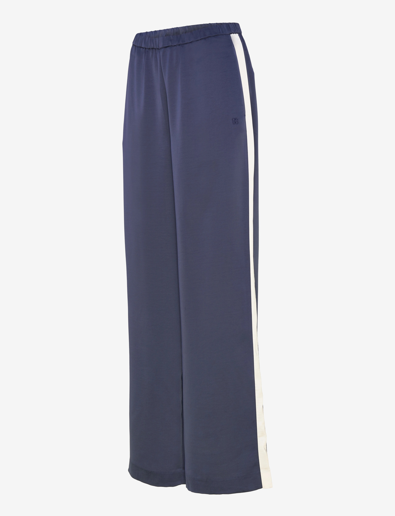 Dante6 - Dante6-Dare striped satin pants - bukser med brede ben - moonlit blue - 3
