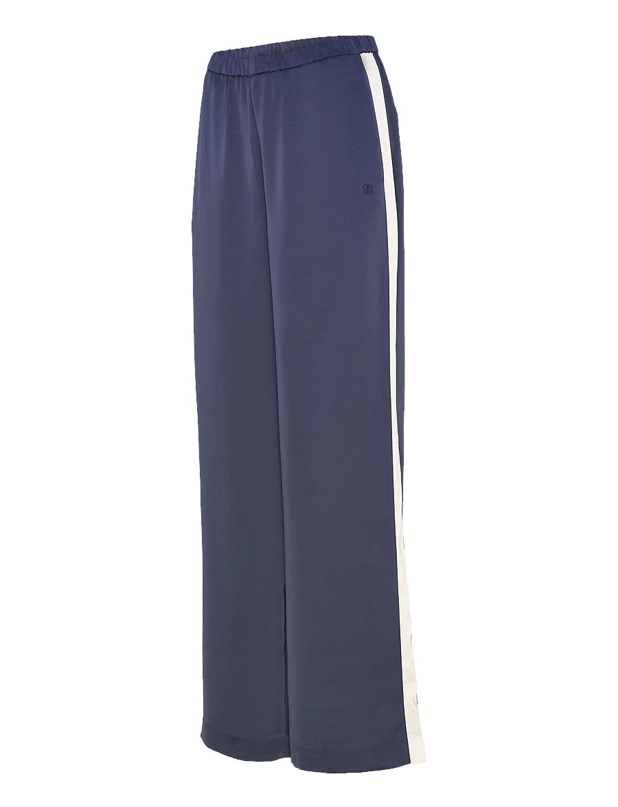 Dante6 - Dante6-Dare striped satin pants - bukser med brede ben - moonlit blue - 4