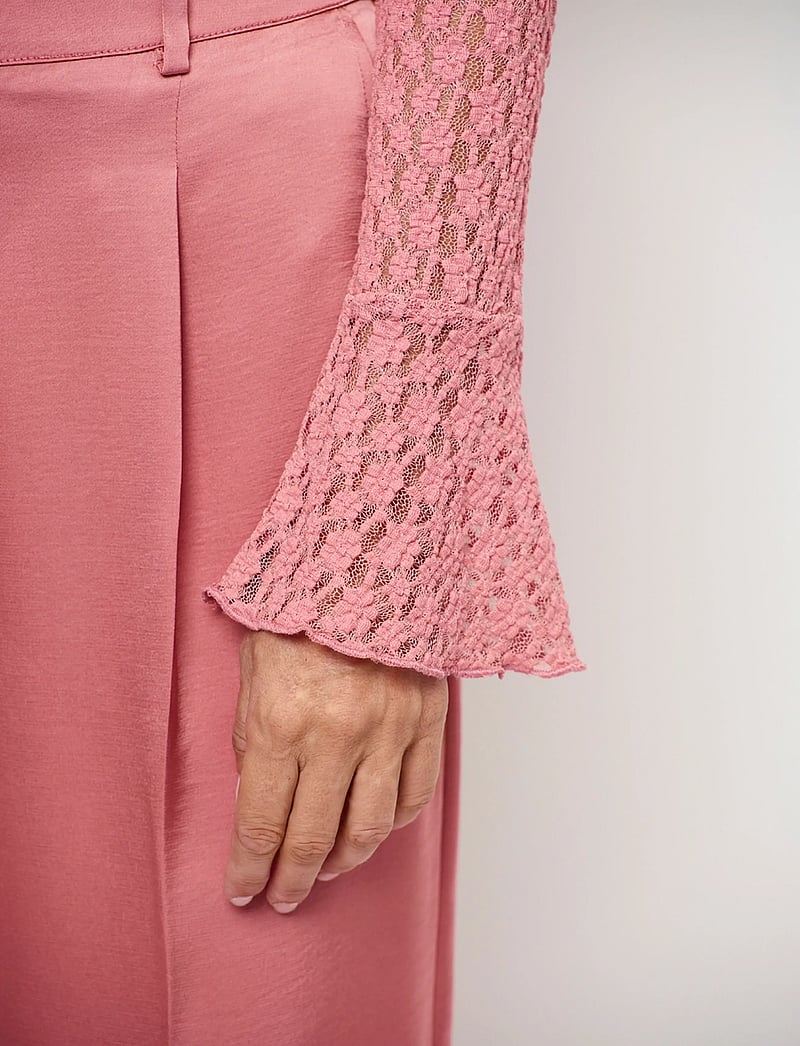 Dante6 - Dante6-Jules satin smart pants - habitbukser - coral blush - 3