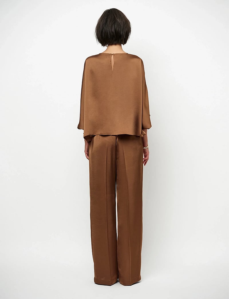 Dante6 - Dante6-Jules satin smart pants - pidulikud püksid - mocha mousse - 4