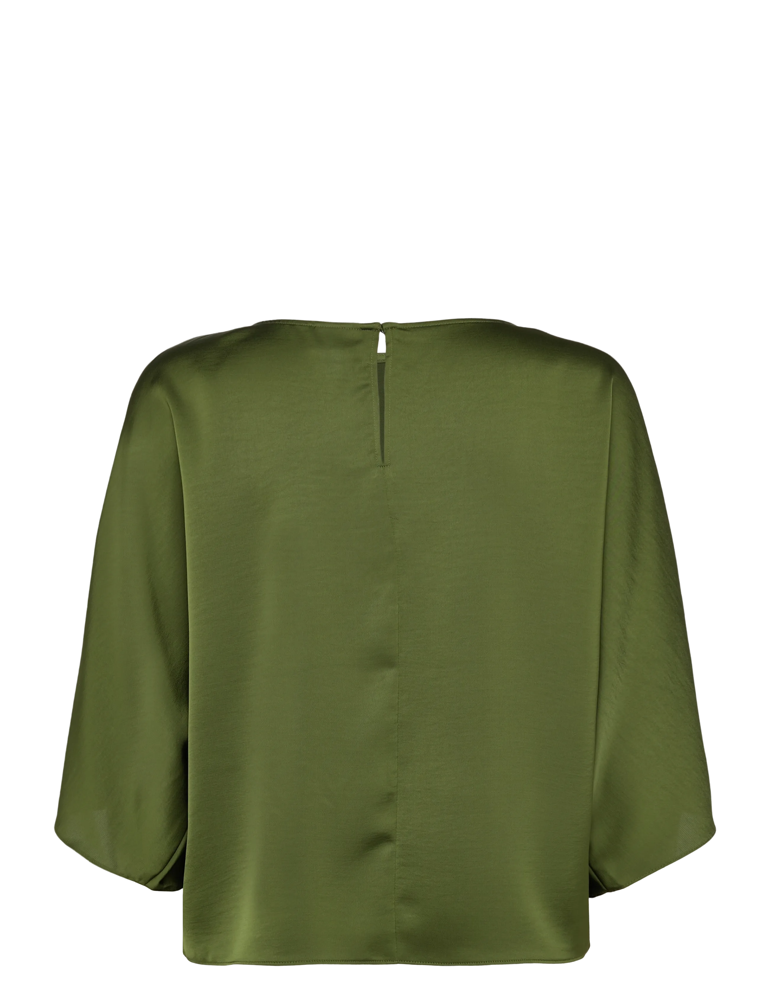 Dante6 - Dante6-Risette flowing satin top - kurzärmelige blusen - basil green - 2