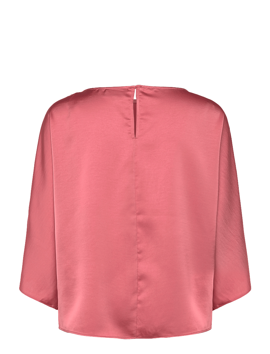 Dante6 - Dante6-Risette flowing satin top - kortærmede bluser - coral blush - 2