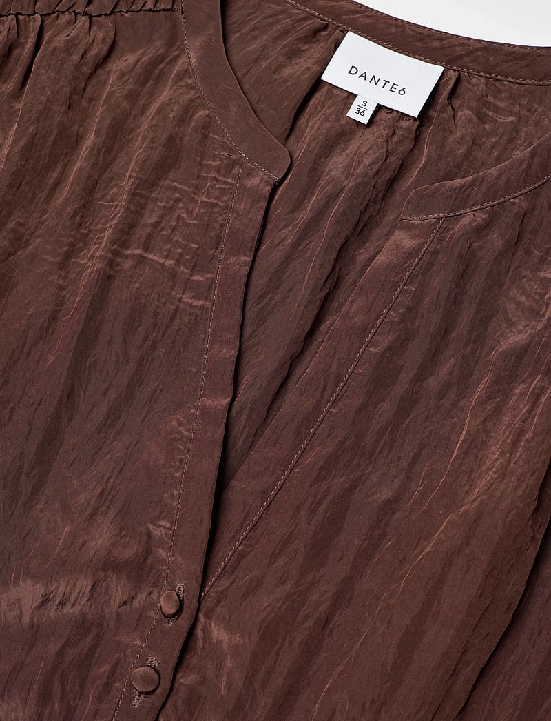 Dante6 - Dante6-Rover detailed top - kurzämlige blusen - chocolate brown - 5