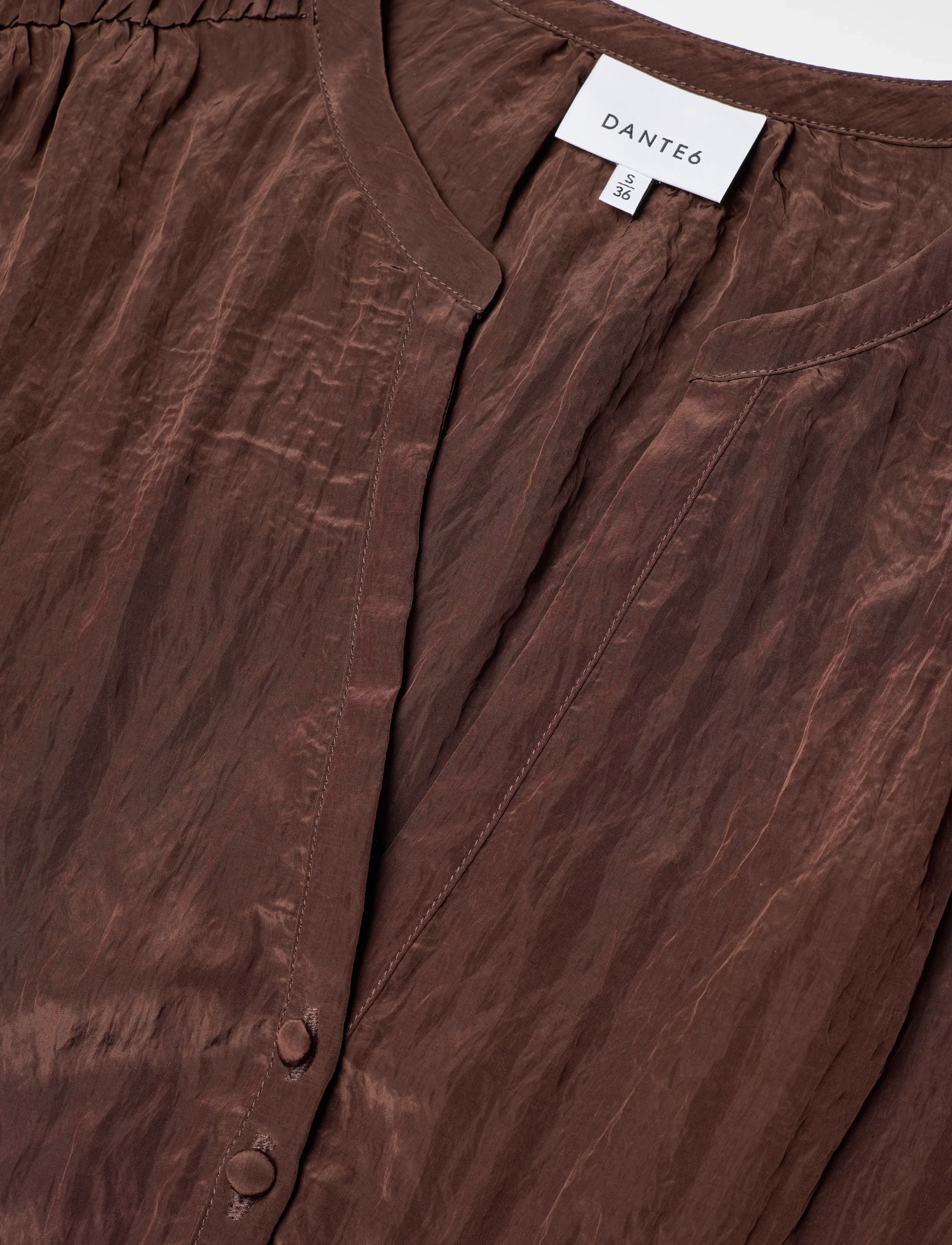 Dante6 - Dante6-Rover detailed top - kurzämlige blusen - chocolate brown - 5