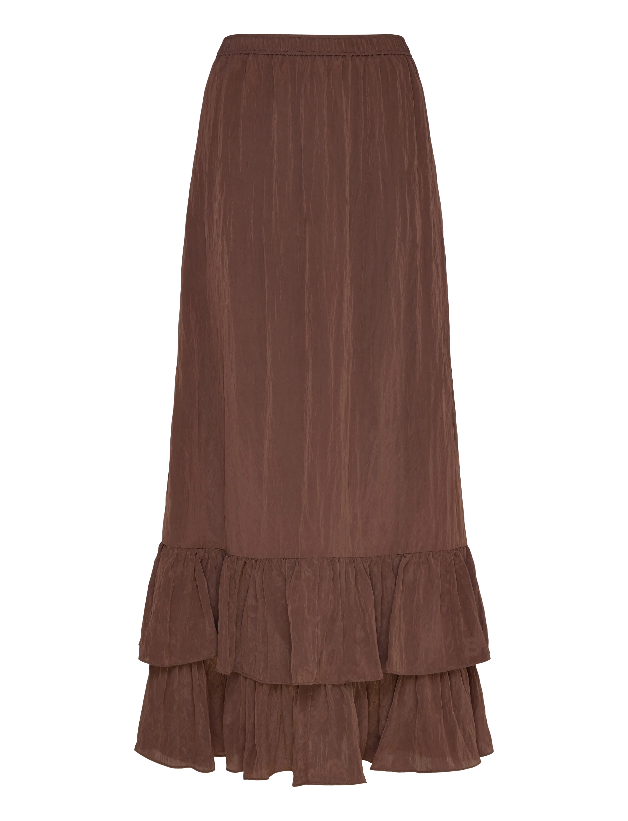 Dante6 Dante6-Elohim volant maxi skirt - Maxi skirts - CHOCOLATE BROWN / brown