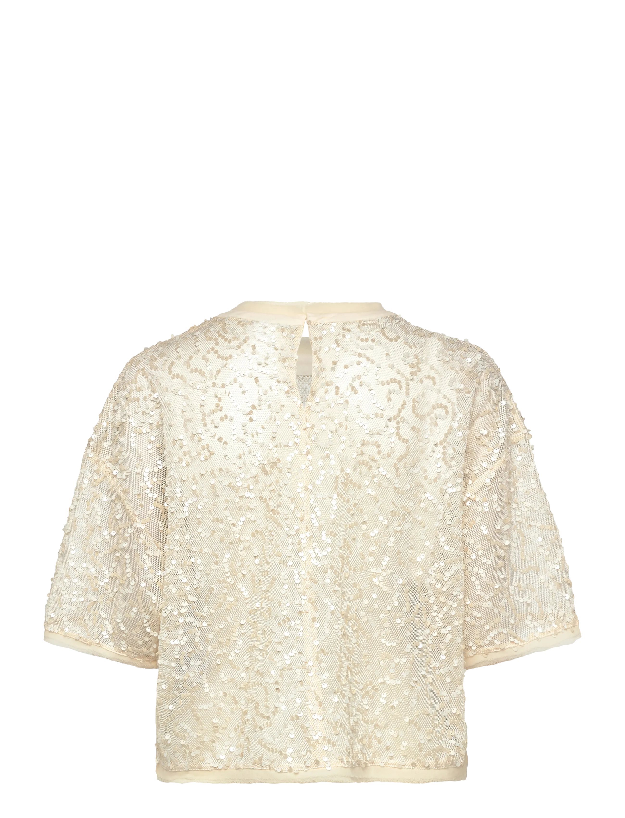Dante6 - Dante6-Zaira sequins net top - lühikeste varrukatega pluusid - butter cream - 2