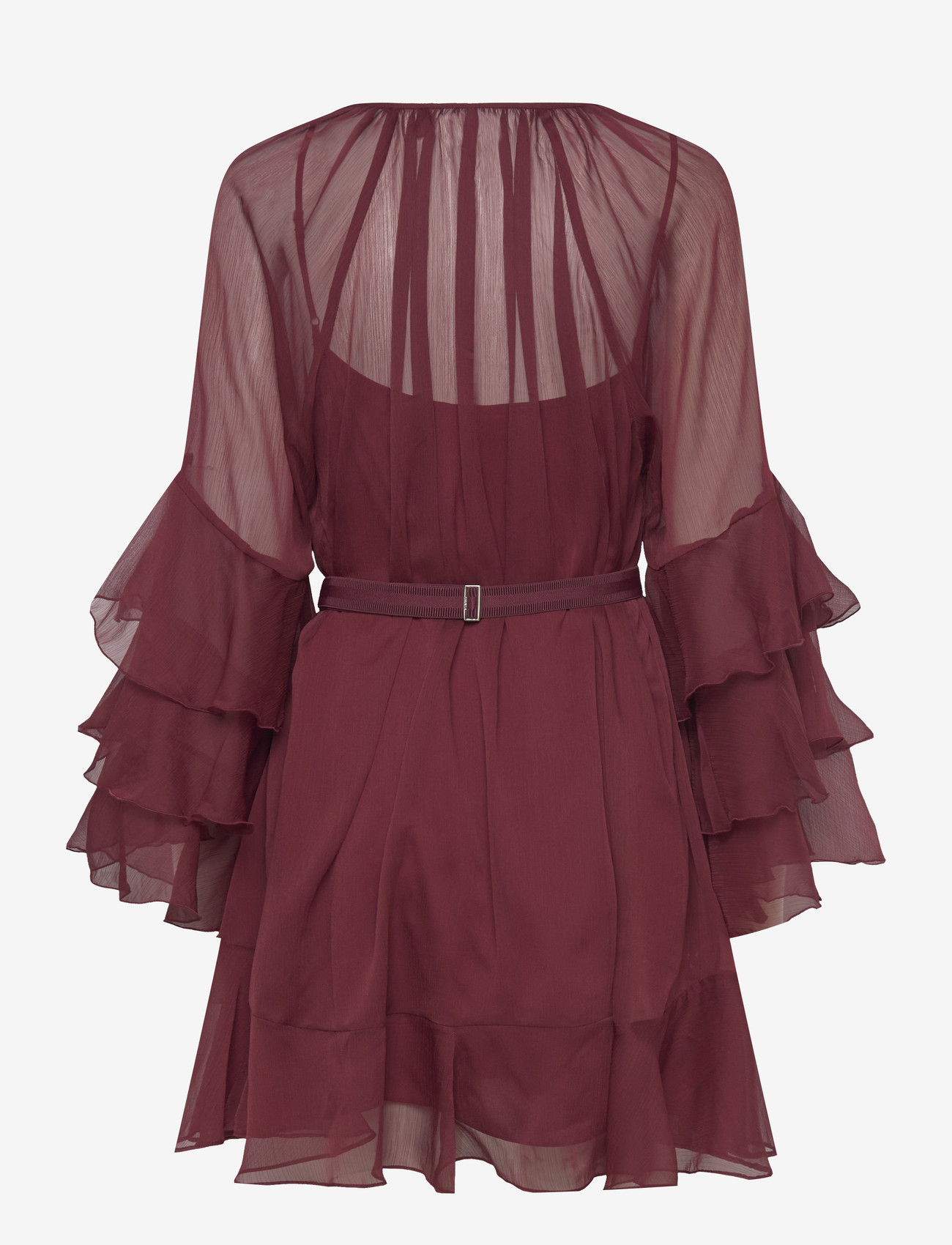 Dante6 - Dante6-Solstice boho chiffon short dress - cocktailkjoler - berry red - 2
