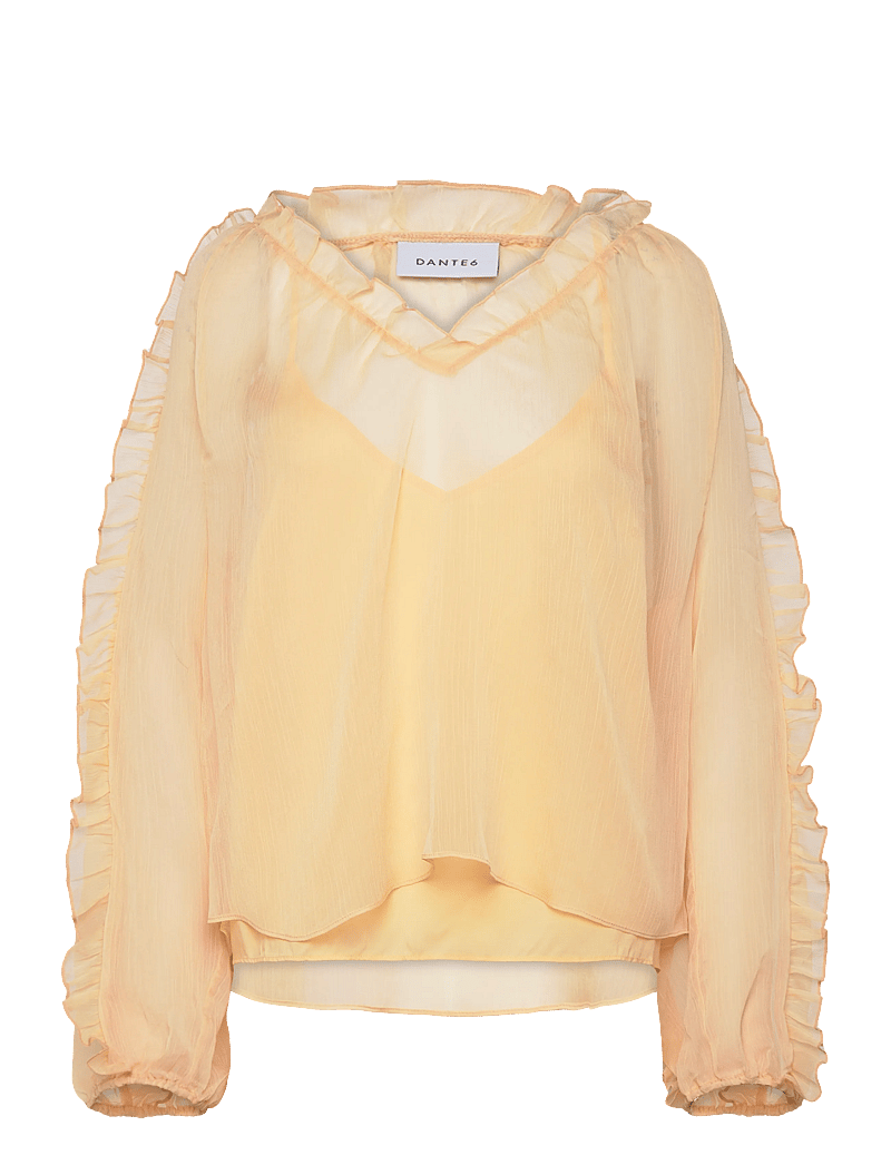 Dante6 - Dante6-Harmony boho chiffon top - langærmede bluser - butter yellow - 1