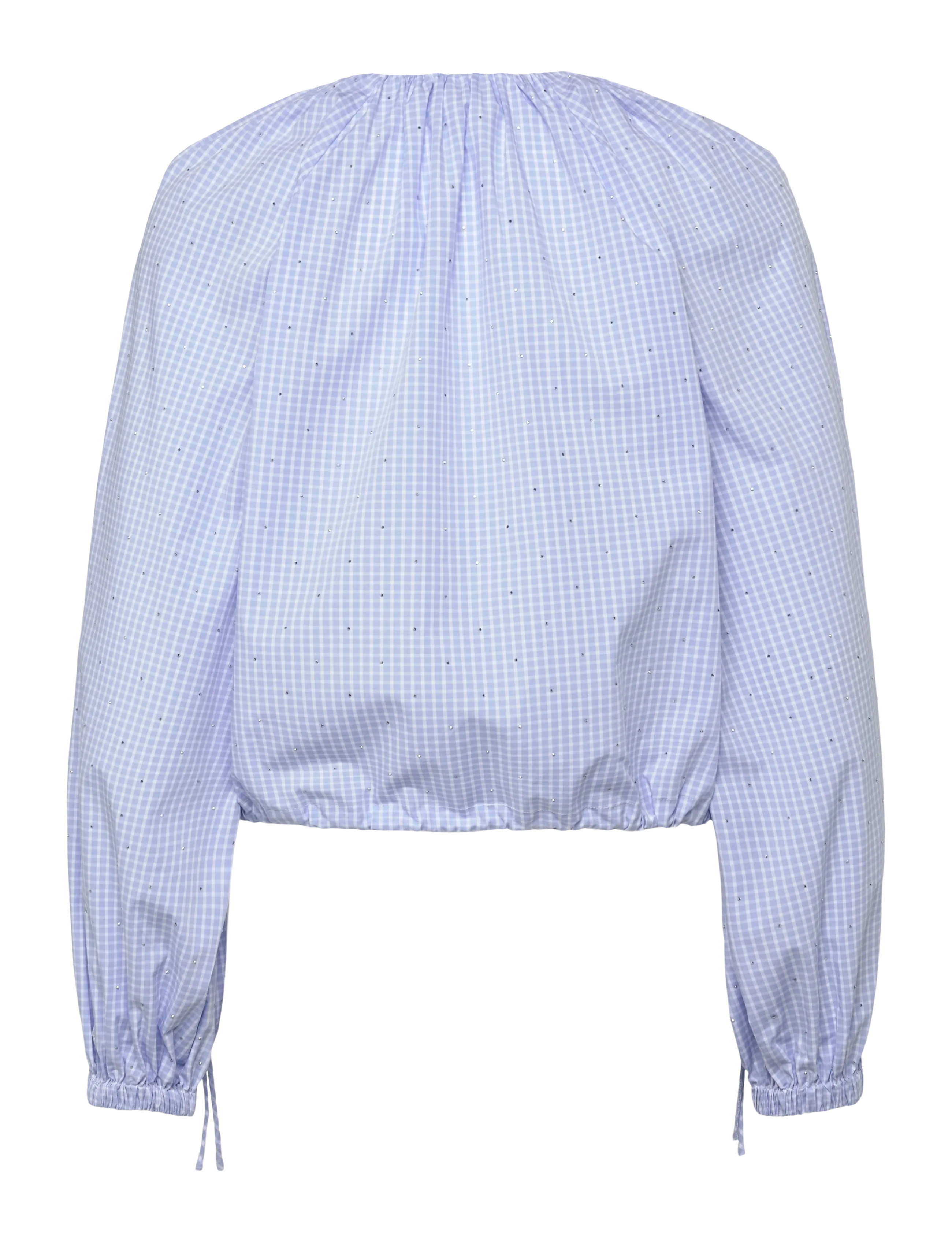 Dante6 - Dante6-Orit check patterned balloon top - pikkade varrukatega pluusid - blue mist - 2