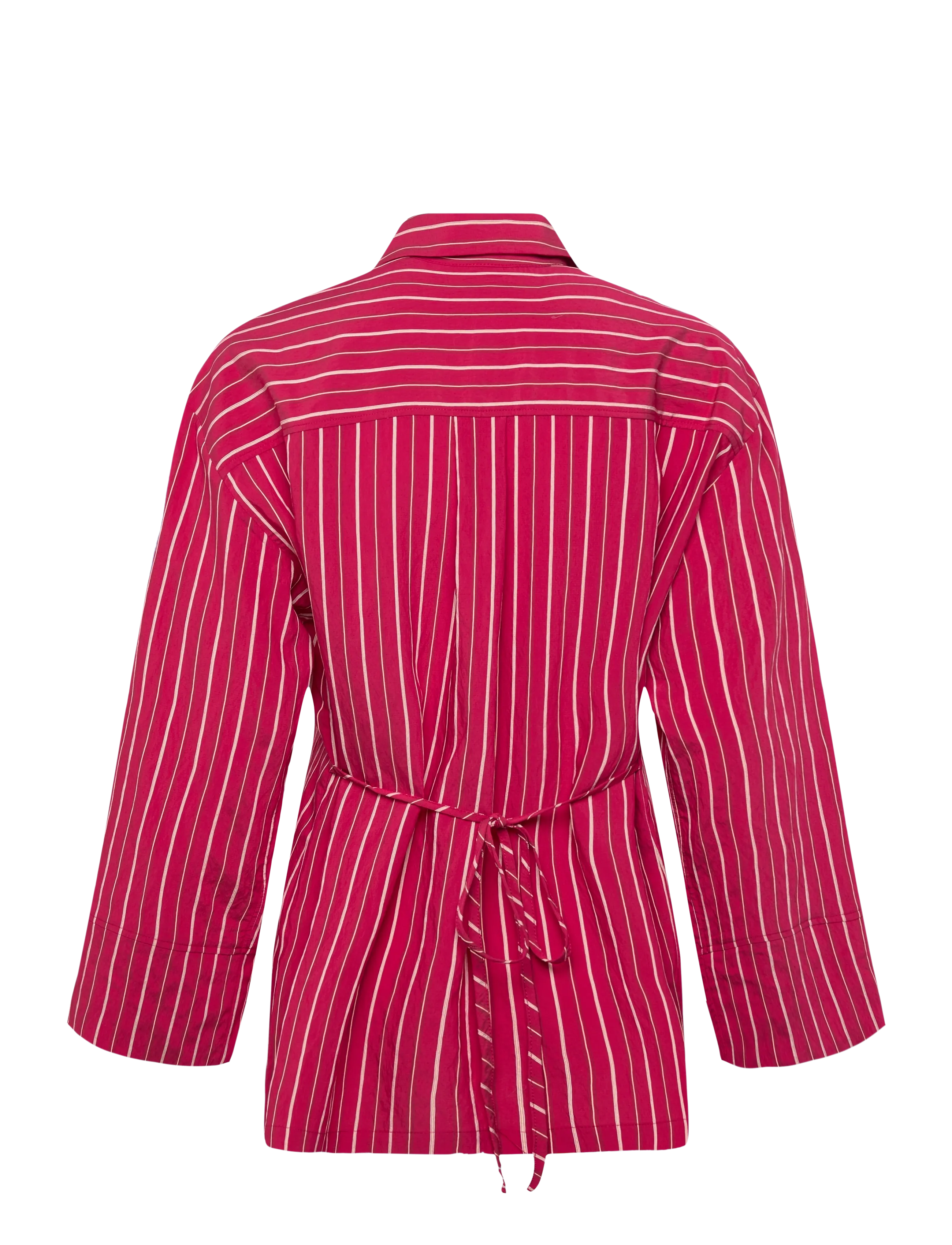 Dante6 - Dante6-Lise striped relaxed  shirt - langermede skjorter - pomegranate red - 2