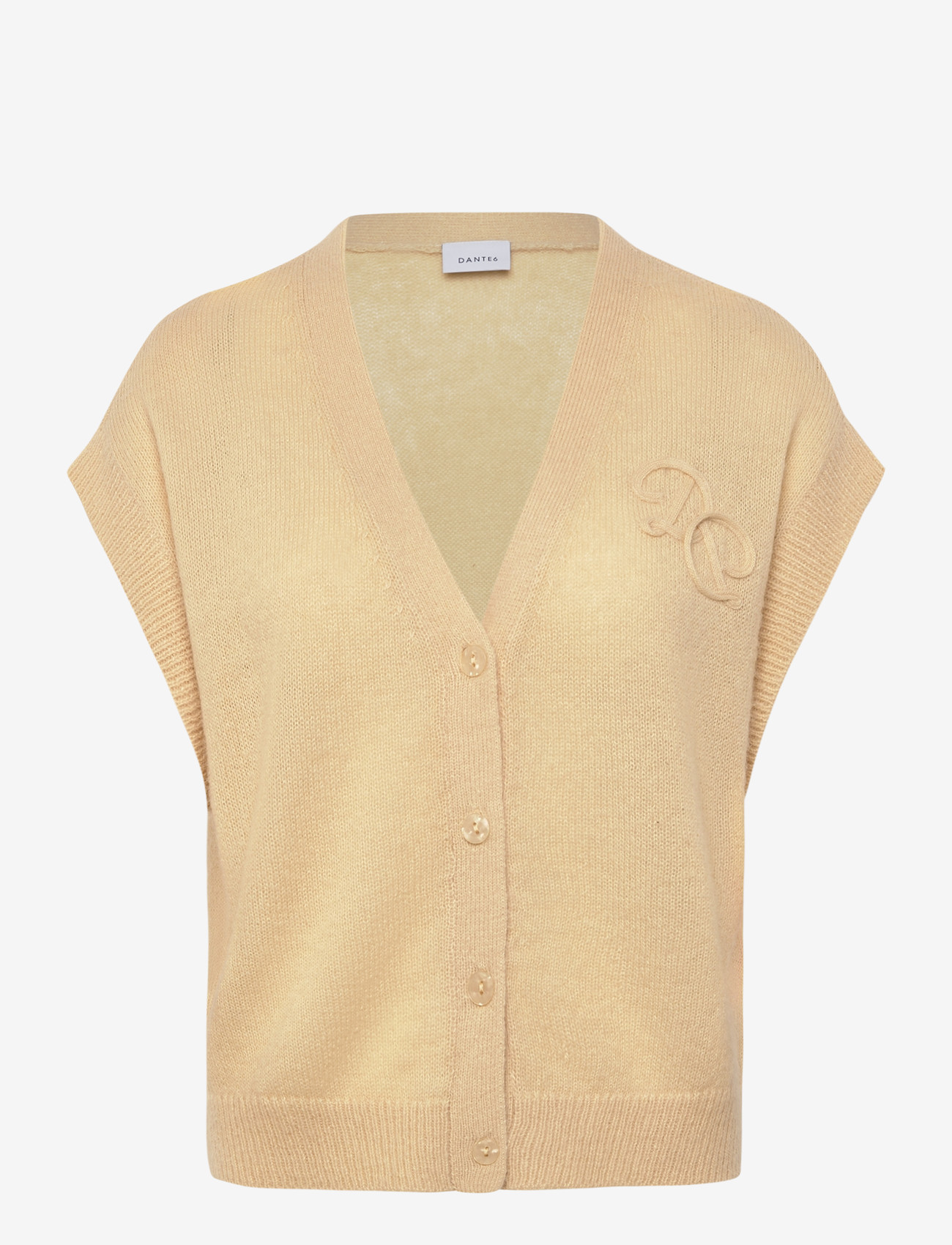 Dante6 - Dante6-Zyra short sleeve cardigan - cardigans - butter yellow - 1