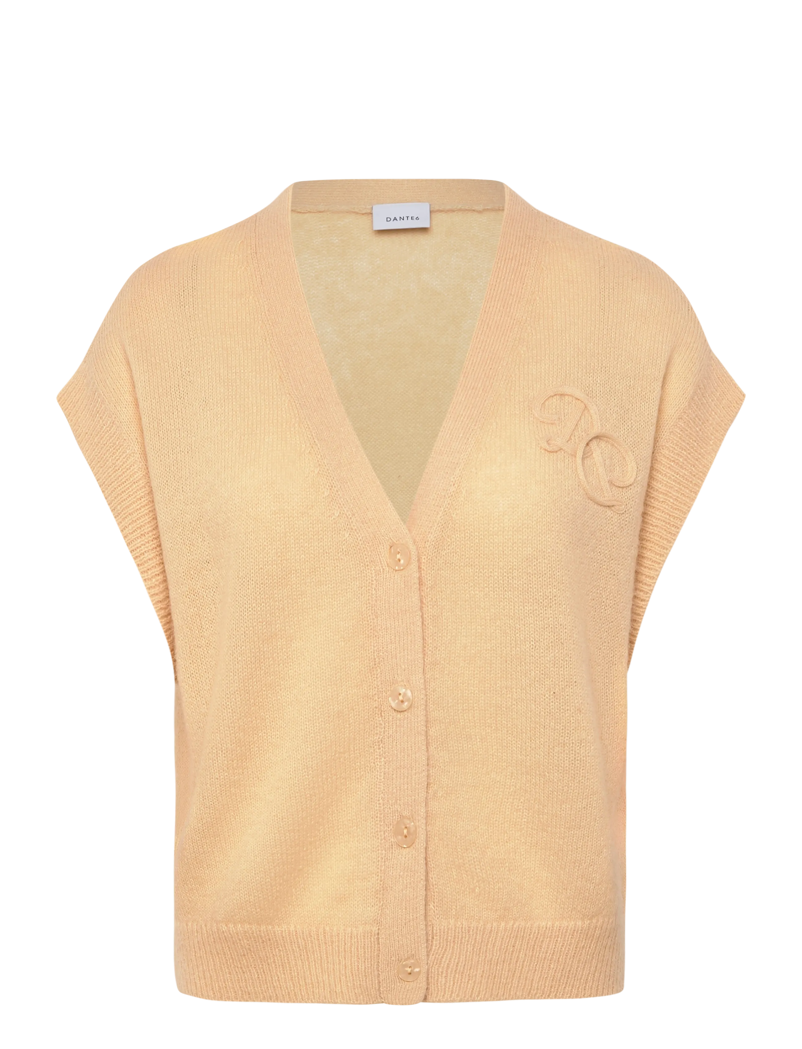 Dante6 Dante6-Zyra short sleeve cardigan - Cardigans - BUTTER YELLOW / yellow