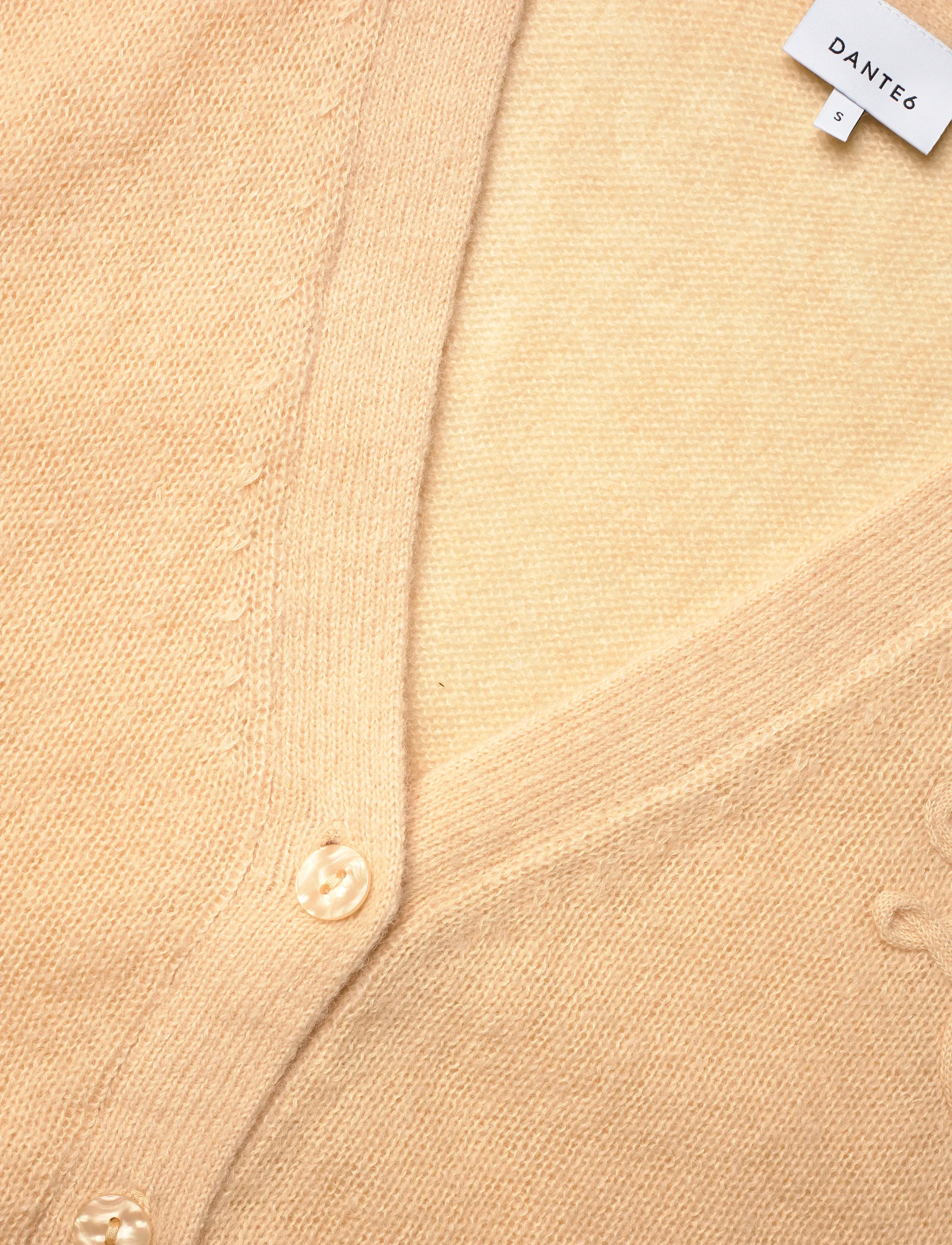 Dante6 - Dante6-Zyra short sleeve cardigan - cardigans - butter yellow - 5