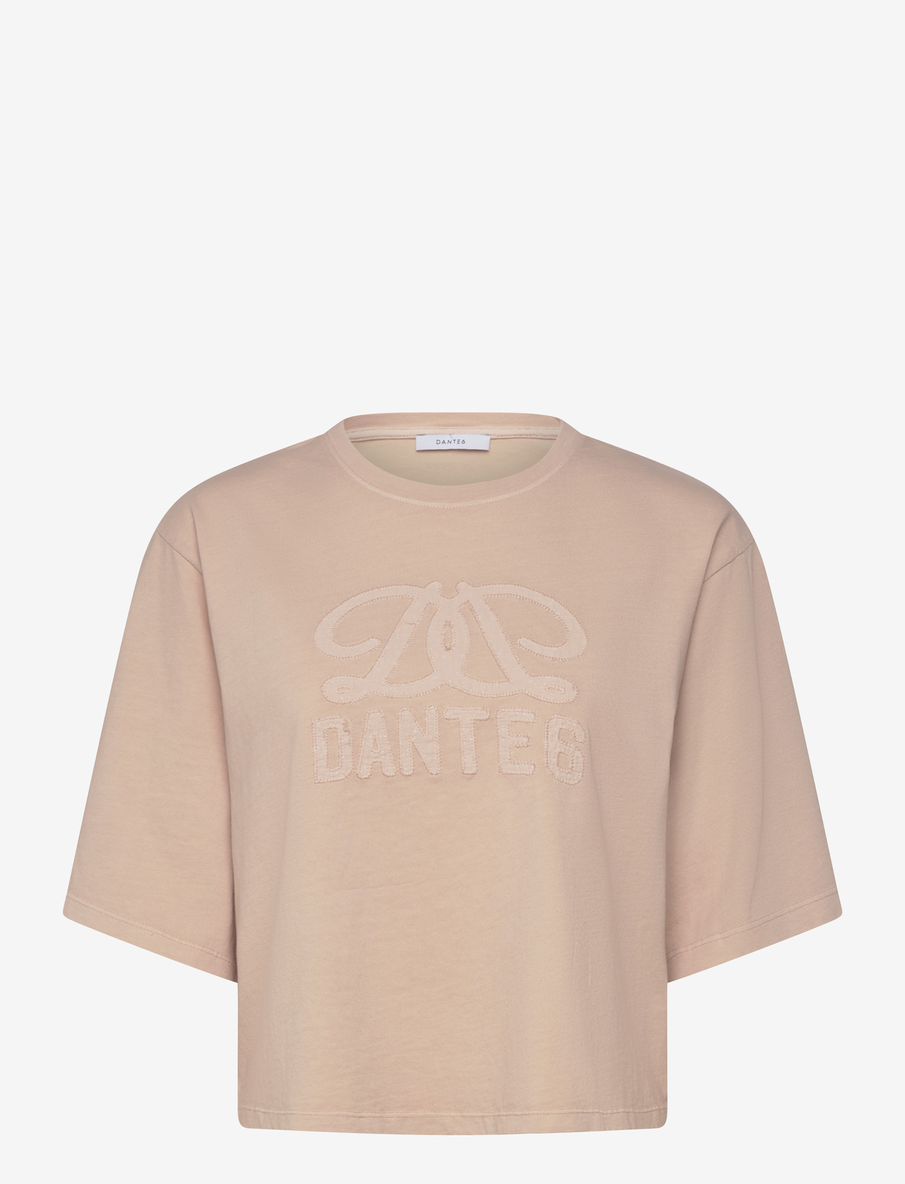 Dante6 - Dante6-Maimu loose fit cropped logo tee - crop tops - pink shell - 1