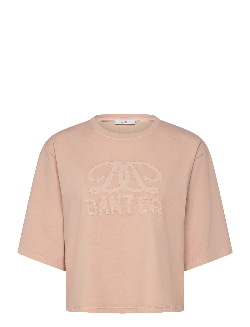 Dante6 - Dante6-Maimu loose fit cropped logo tee - crop tops - pink shell - 1