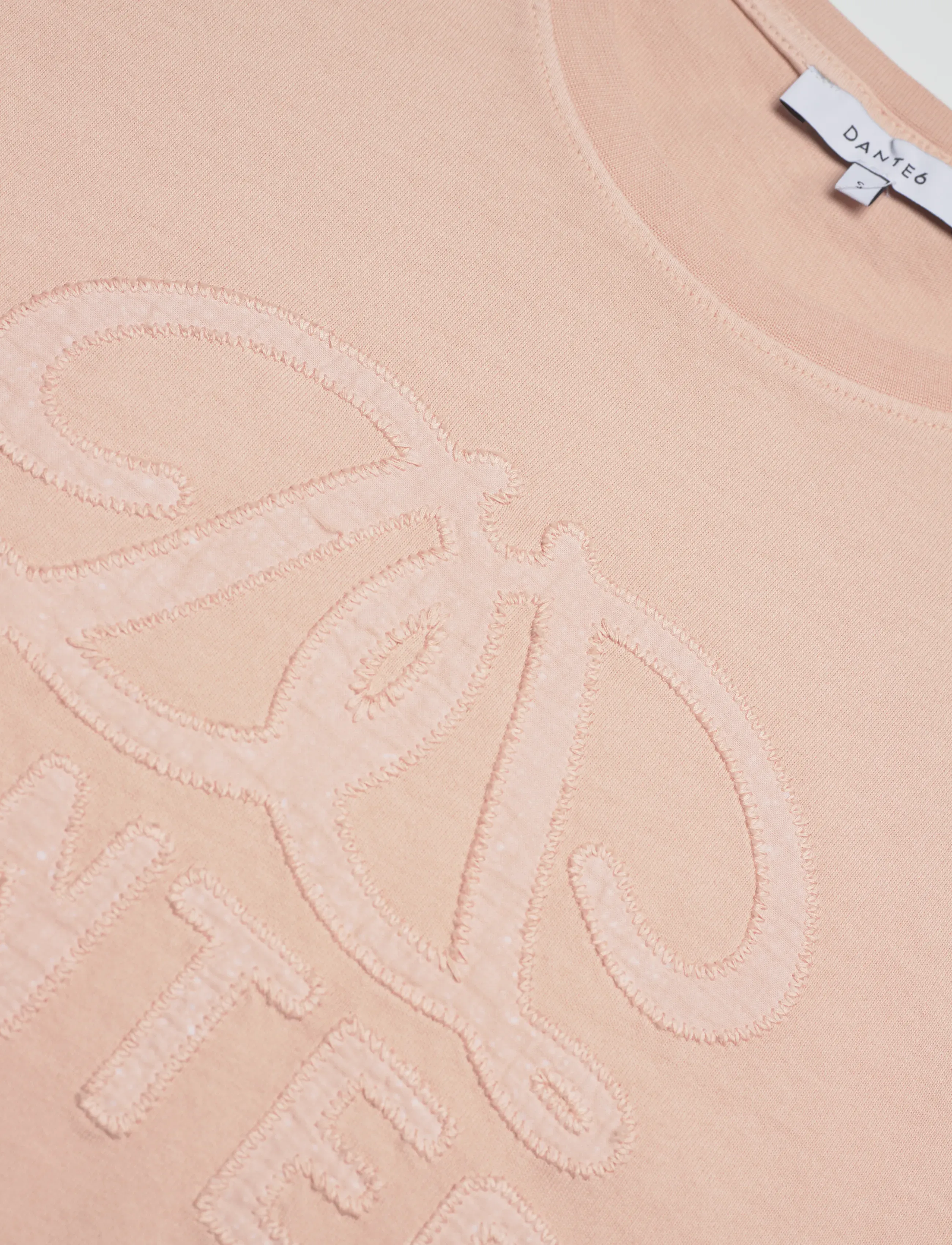 Dante6 - Dante6-Maimu loose fit cropped logo tee - crop tops - pink shell - 5